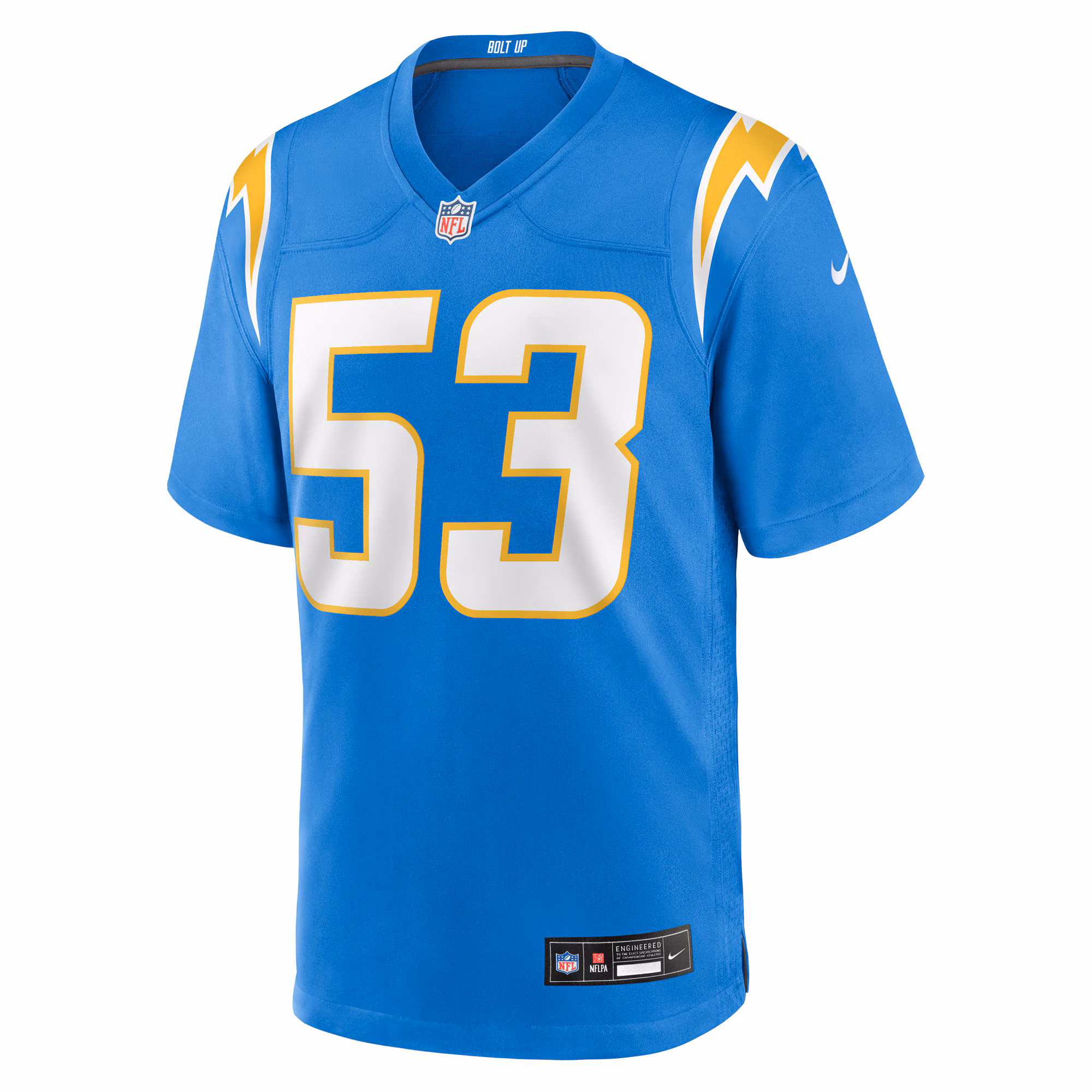 Men's Los Angeles Chargers Del'Shawn Phillips  Powder Blue Team Game Jersey