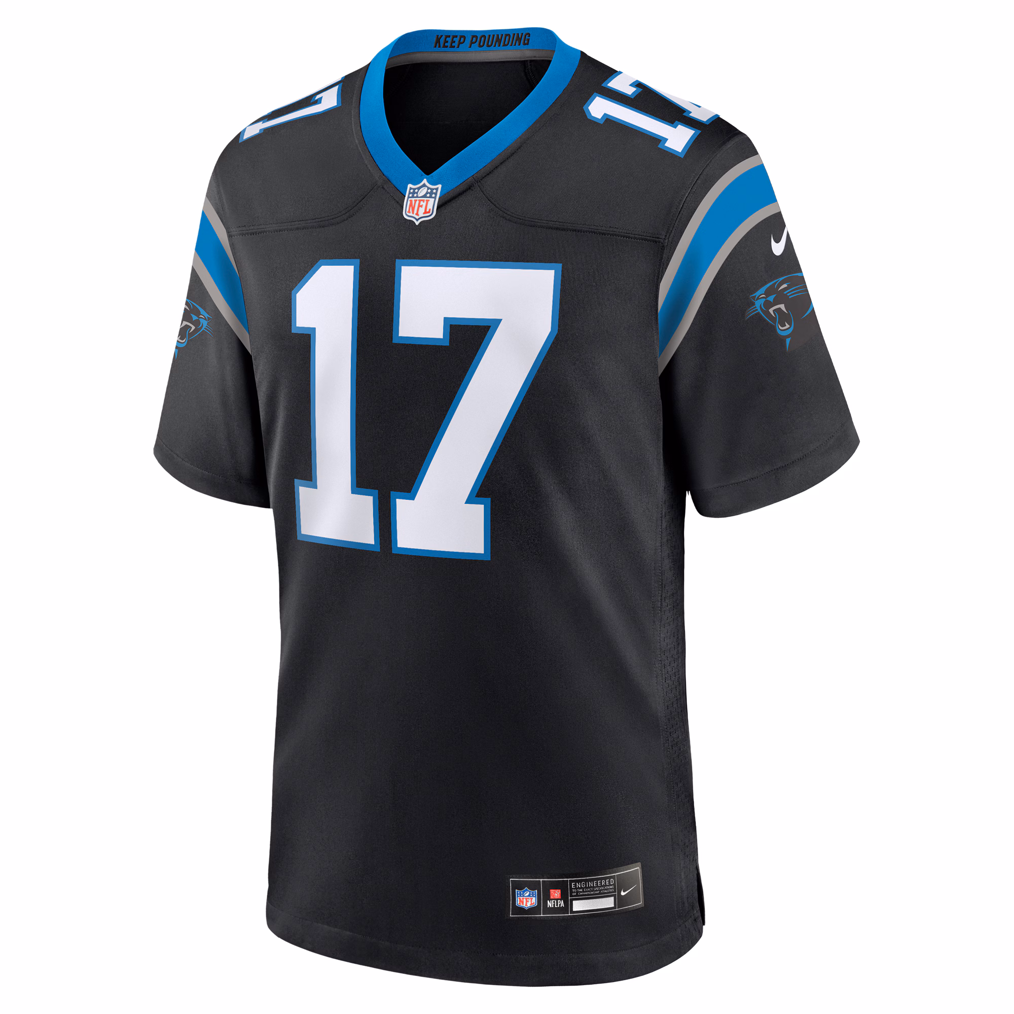 Men's Carolina Panthers Xavier Legette  Black 2024 NFL First Round Pick Game Player Jersey