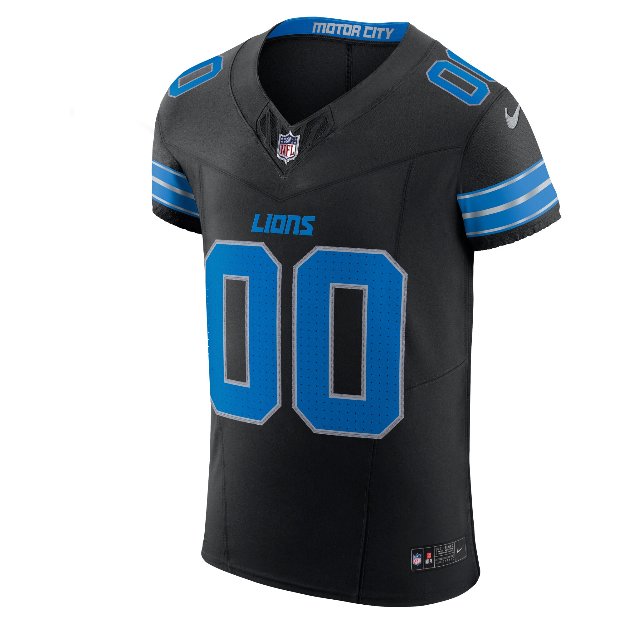 Men's Detroit Lions  Black Alternate Vapor F.U.S.E. Elite Custom Jersey