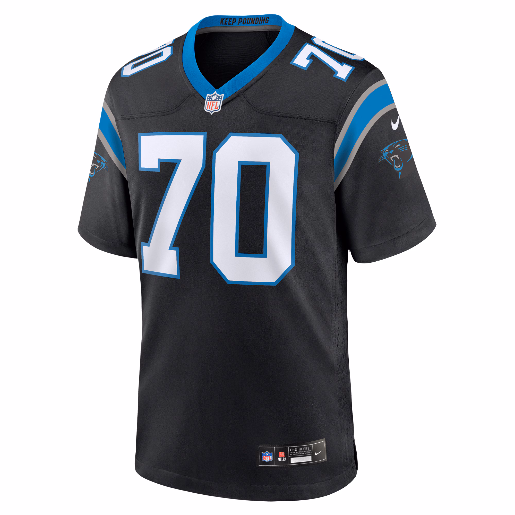 Men's Carolina Panthers Brady Christensen  Black Team Game Jersey