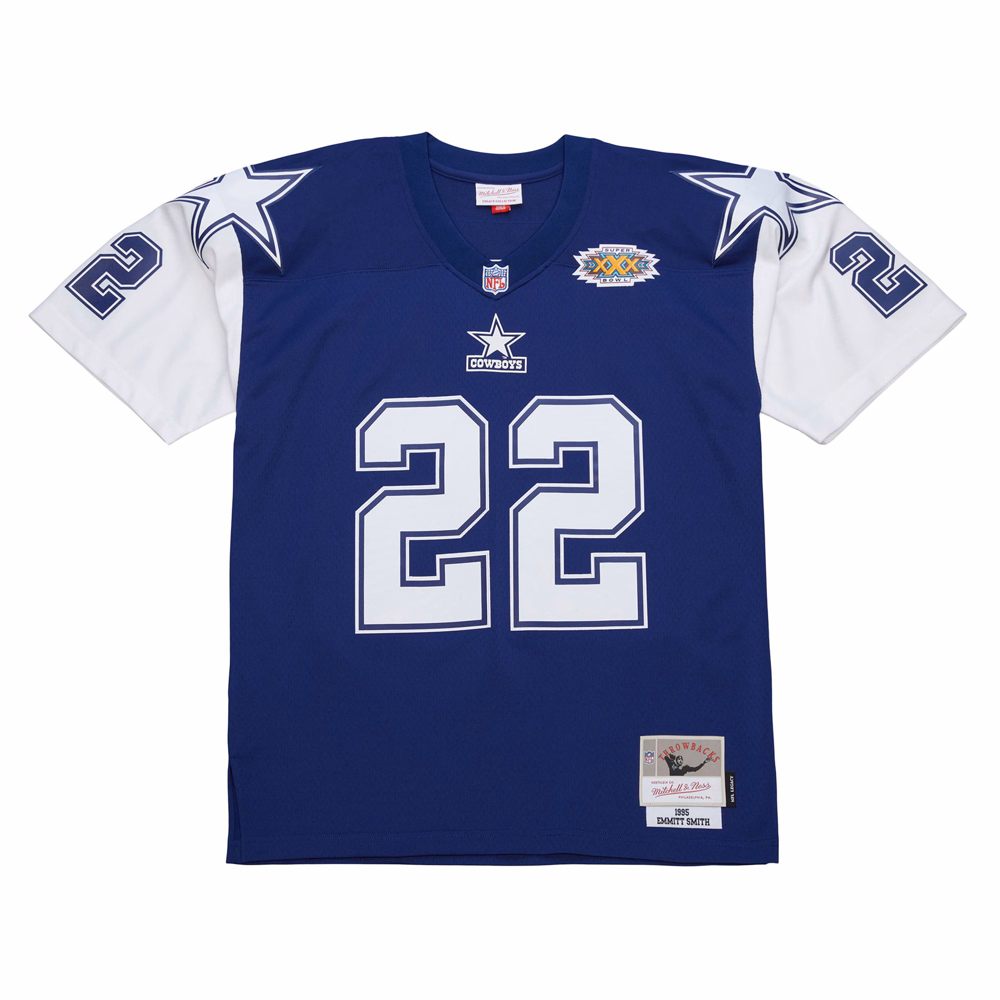 Men's Dallas Cowboys Emmitt Smith Mitchell & Ness Navy 1995 Legacy Replica Jersey