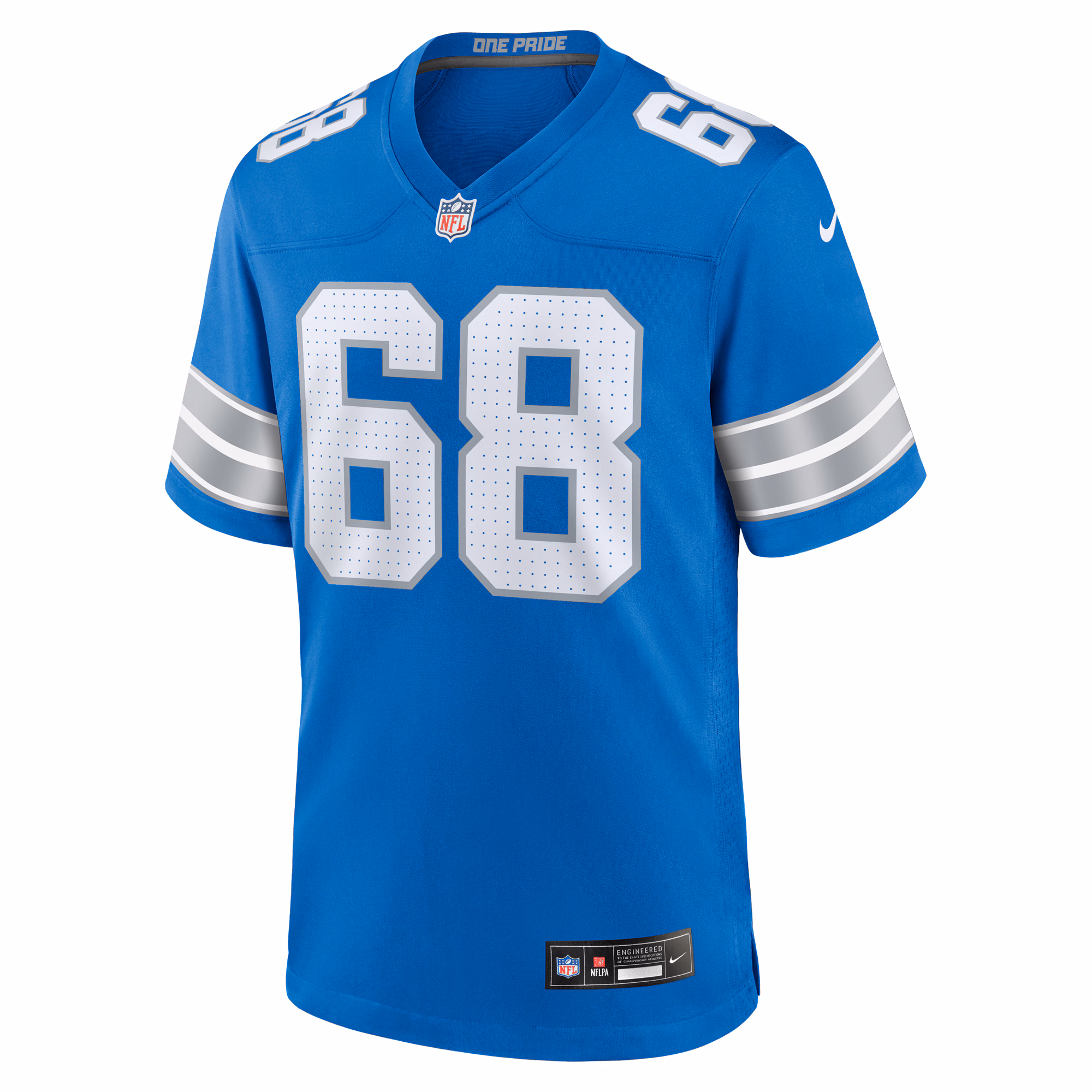 Men's Detroit Lions Taylor Decker  Blue Team Game Jersey