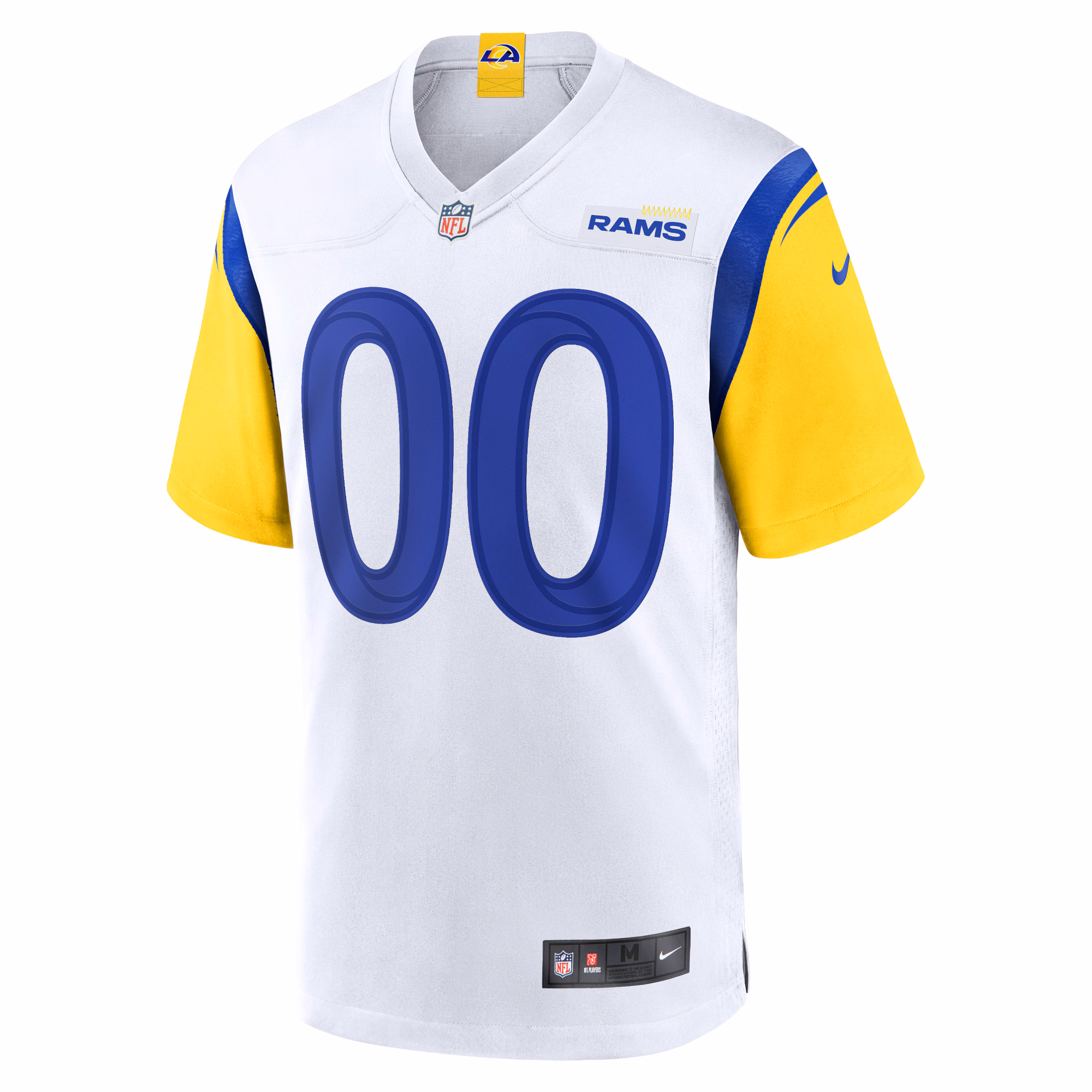 Men's Los Angeles Rams  White Alternate Custom Jersey