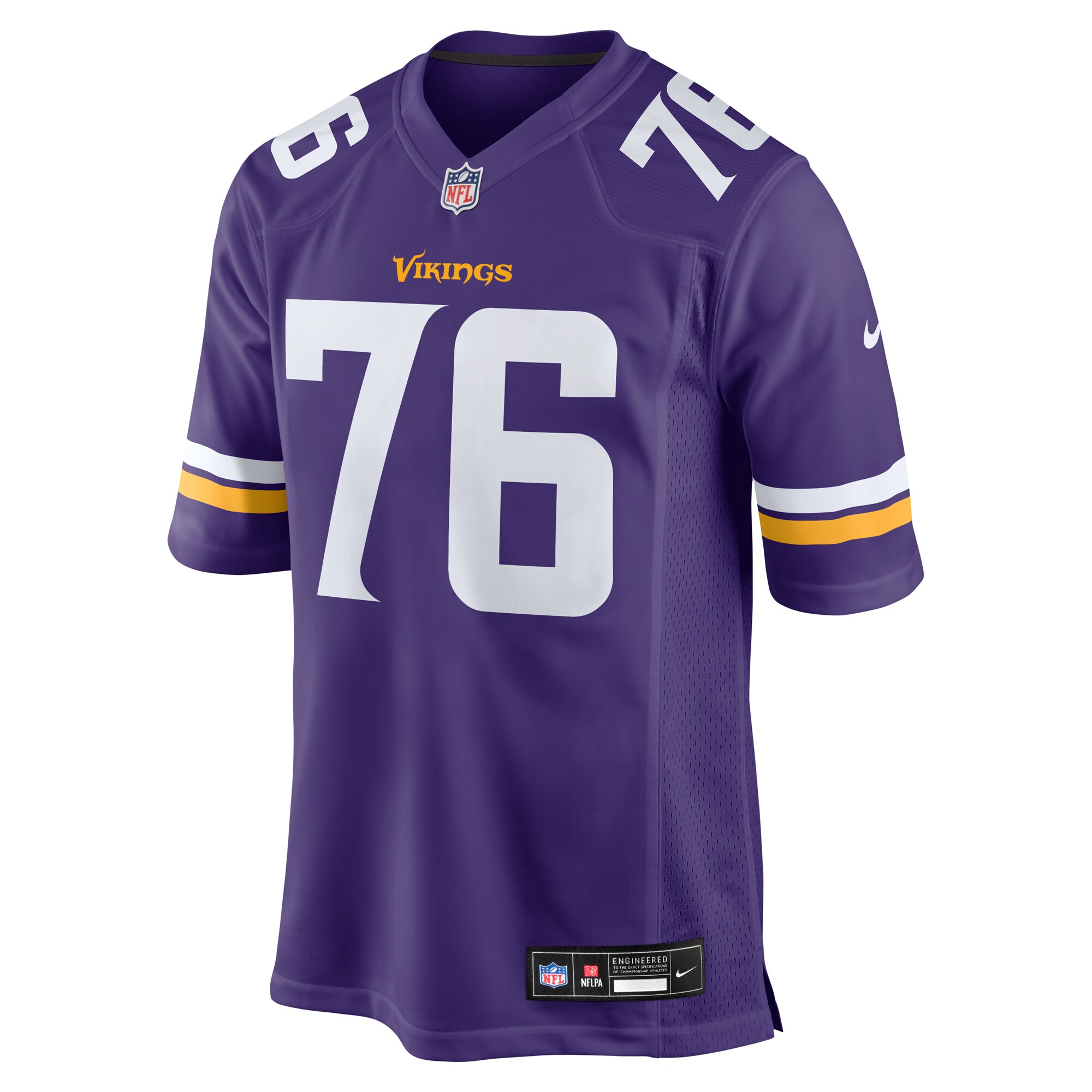 Men's Minnesota Vikings Will Fries  Purple Team Game Jersey