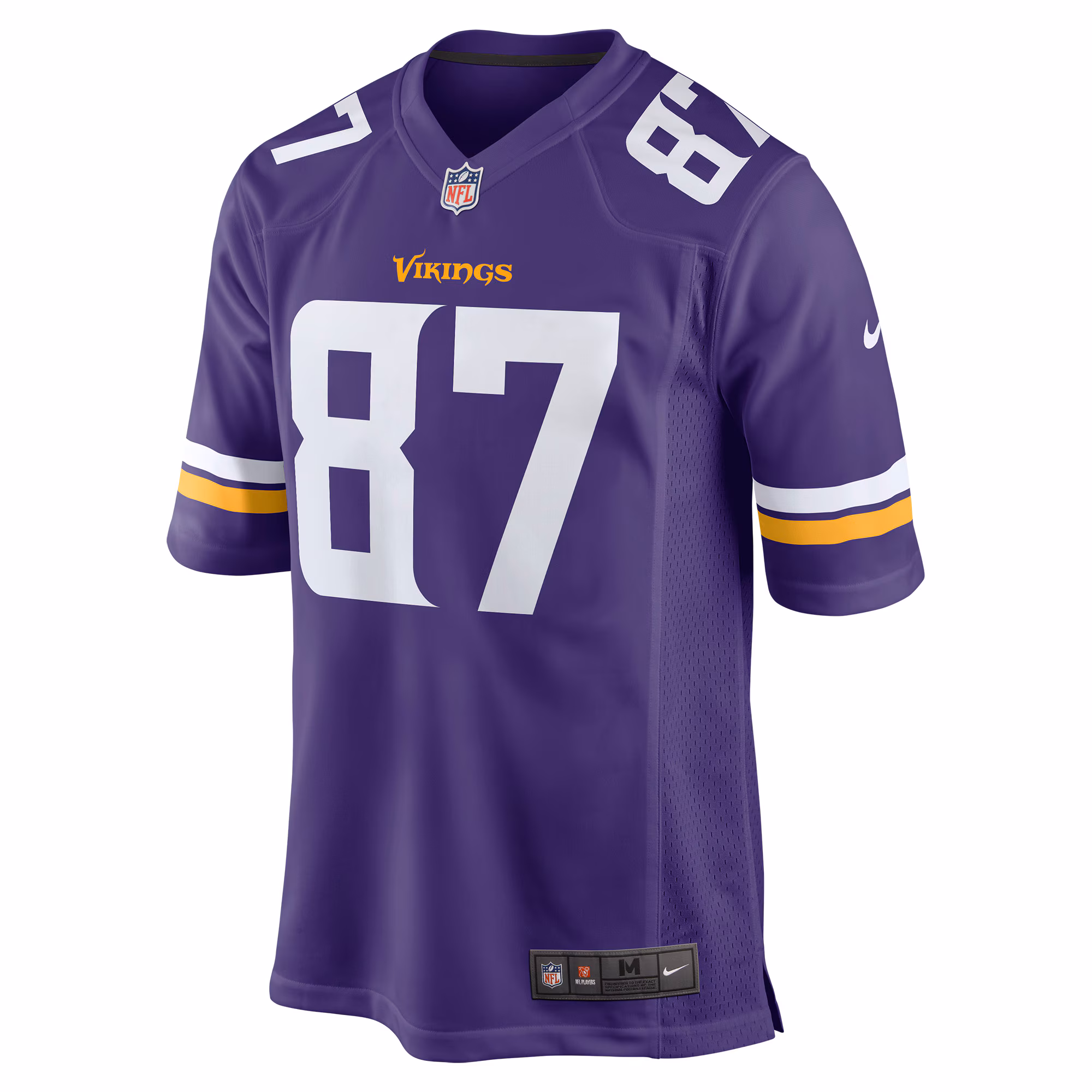 Men's Minnesota Vikings T.J. Hockenson  Purple Game Player Jersey