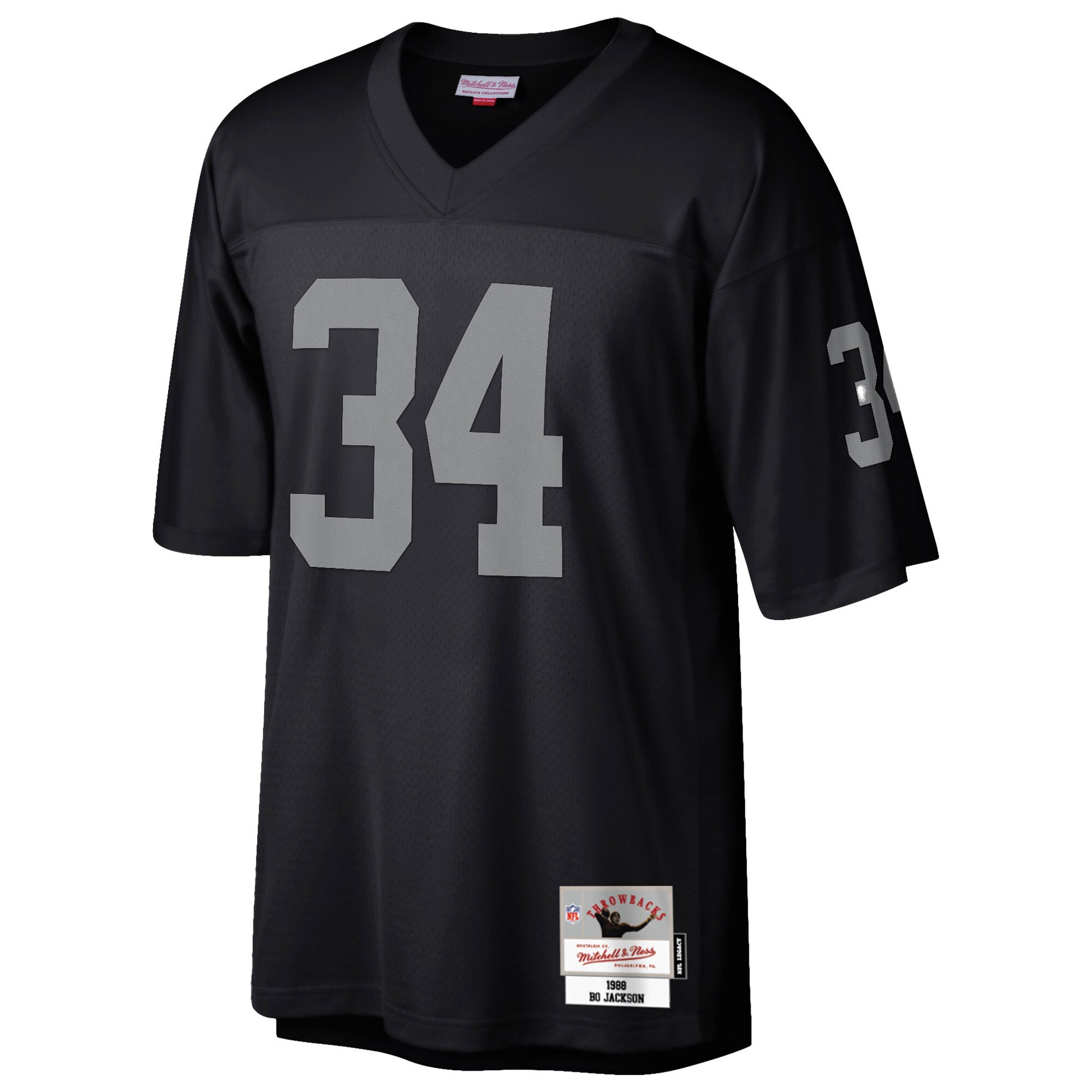 Men's Las Vegas Raiders Bo Jackson Mitchell & Ness Black Legacy Replica Jersey