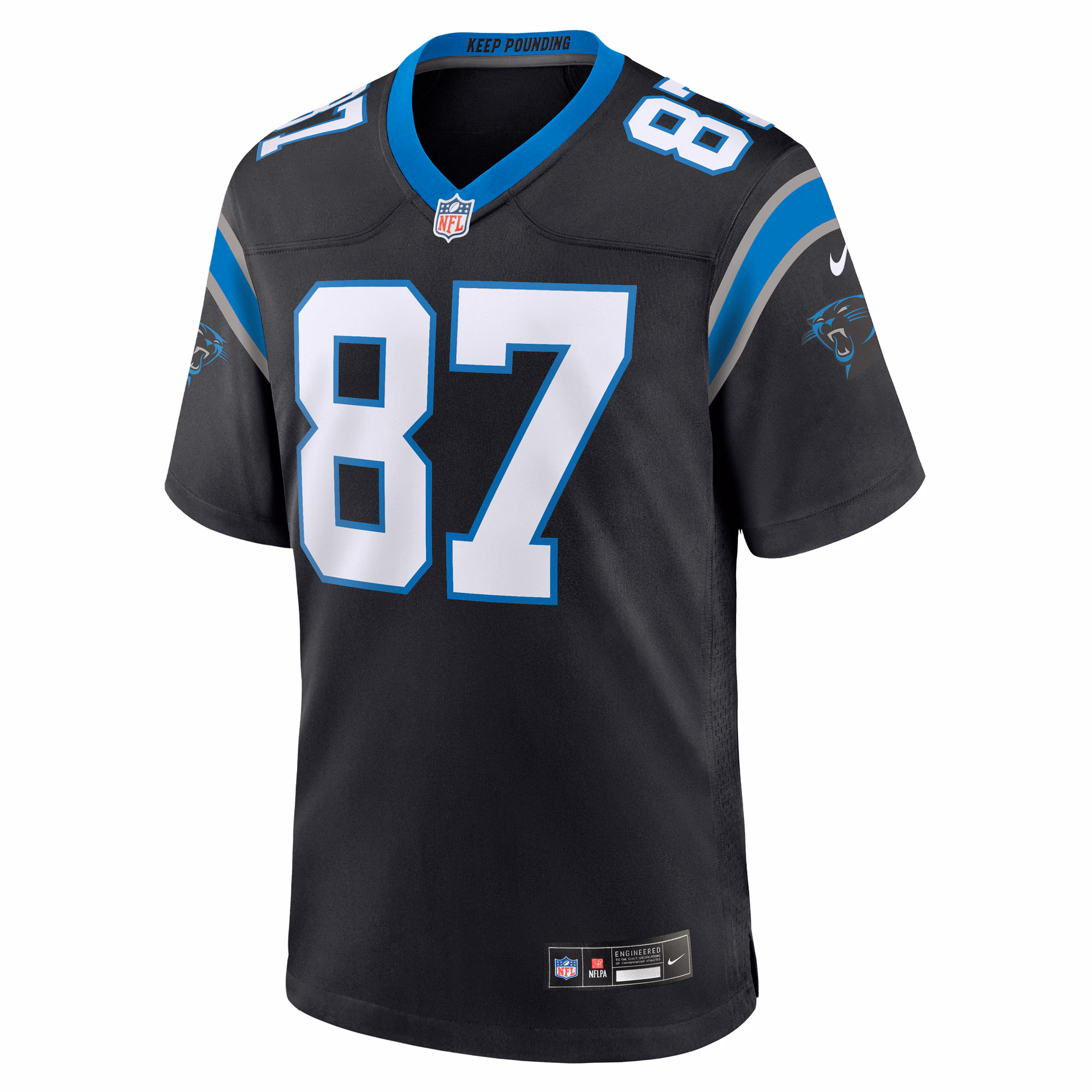 Men's Carolina Panthers Brycen Tremayne  Black Team Game Jersey