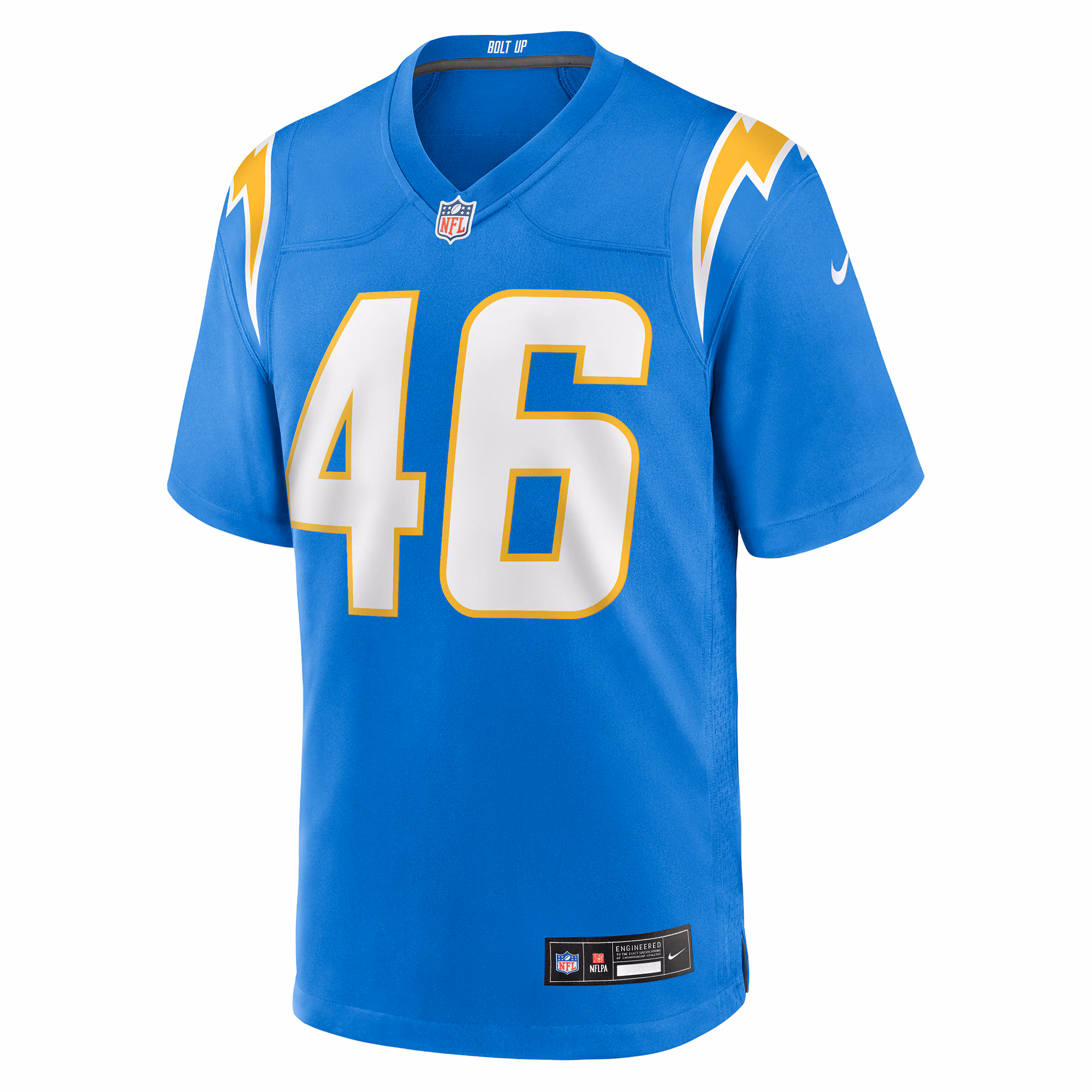 Men's Los Angeles Chargers Nikko Reed  Powder Blue Team Game Jersey