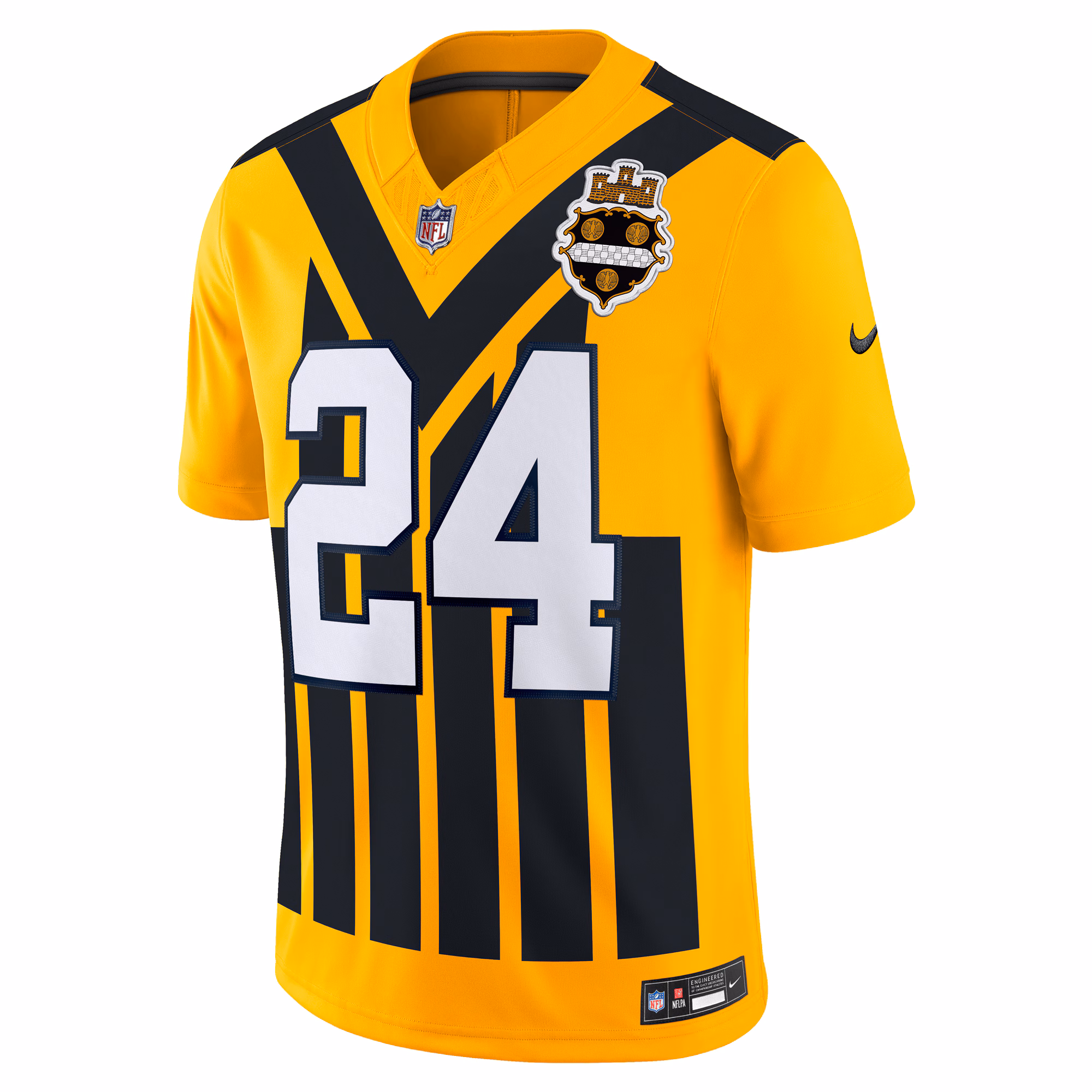 Men's Pittsburgh Steelers Joey Porter Jr.  Gold Alternate 1933 Throwback Vapor F.U.S.E. Limited Jersey