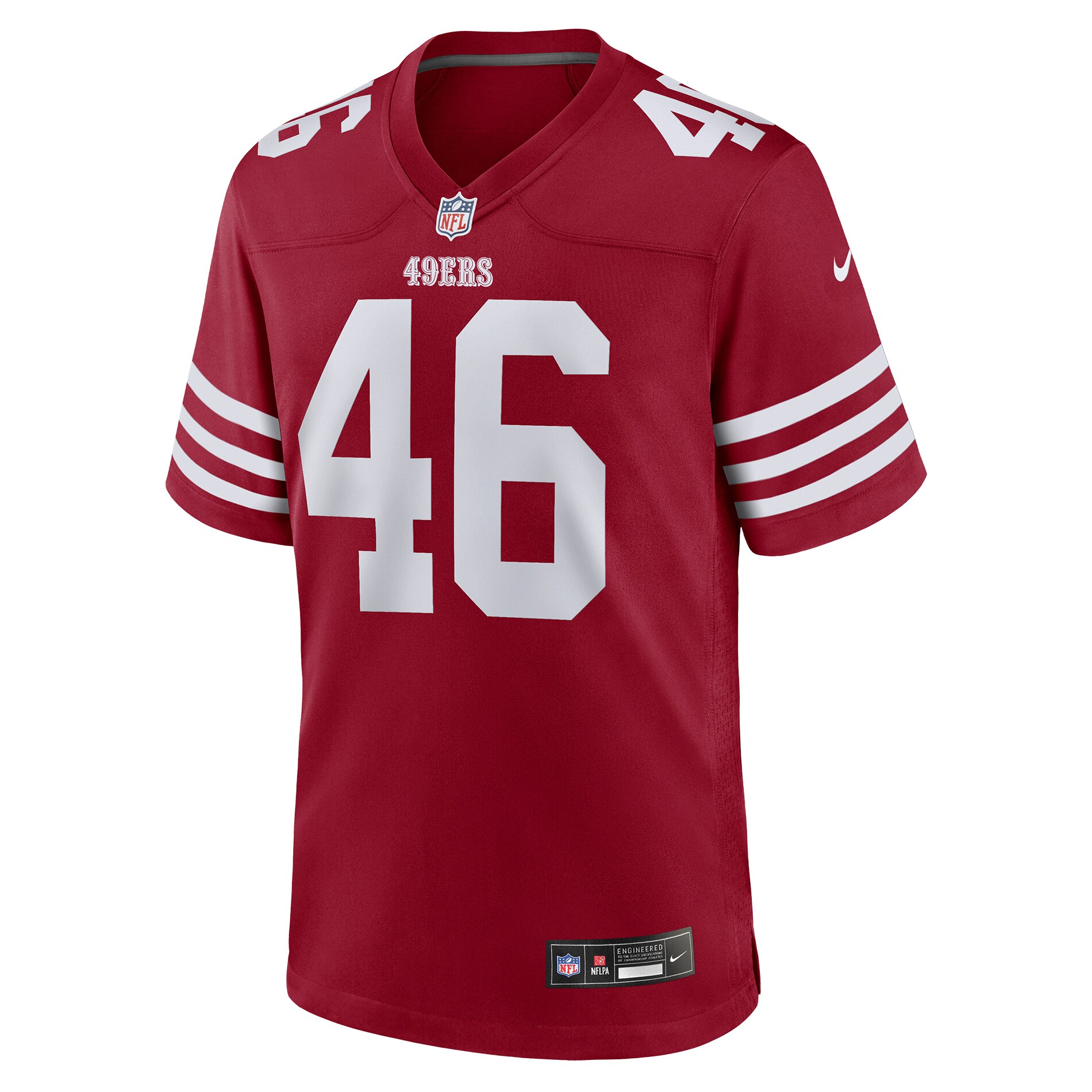 Men's San Francisco 49ers Jon Weeks  Scarlet Team Game Jersey