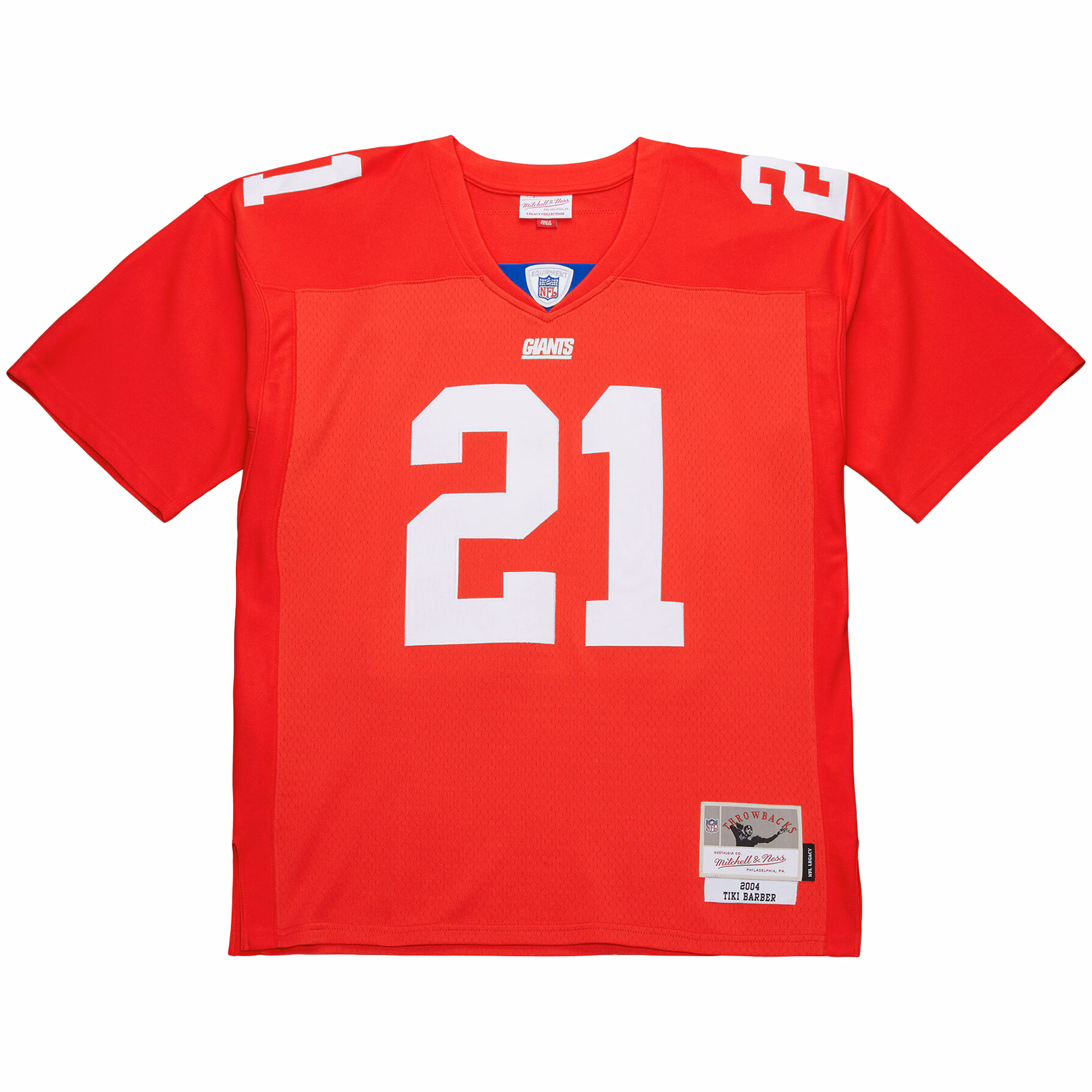 Men's New York Giants Tiki Barber Mitchell & Ness Red 2004 Legacy Replica Jersey