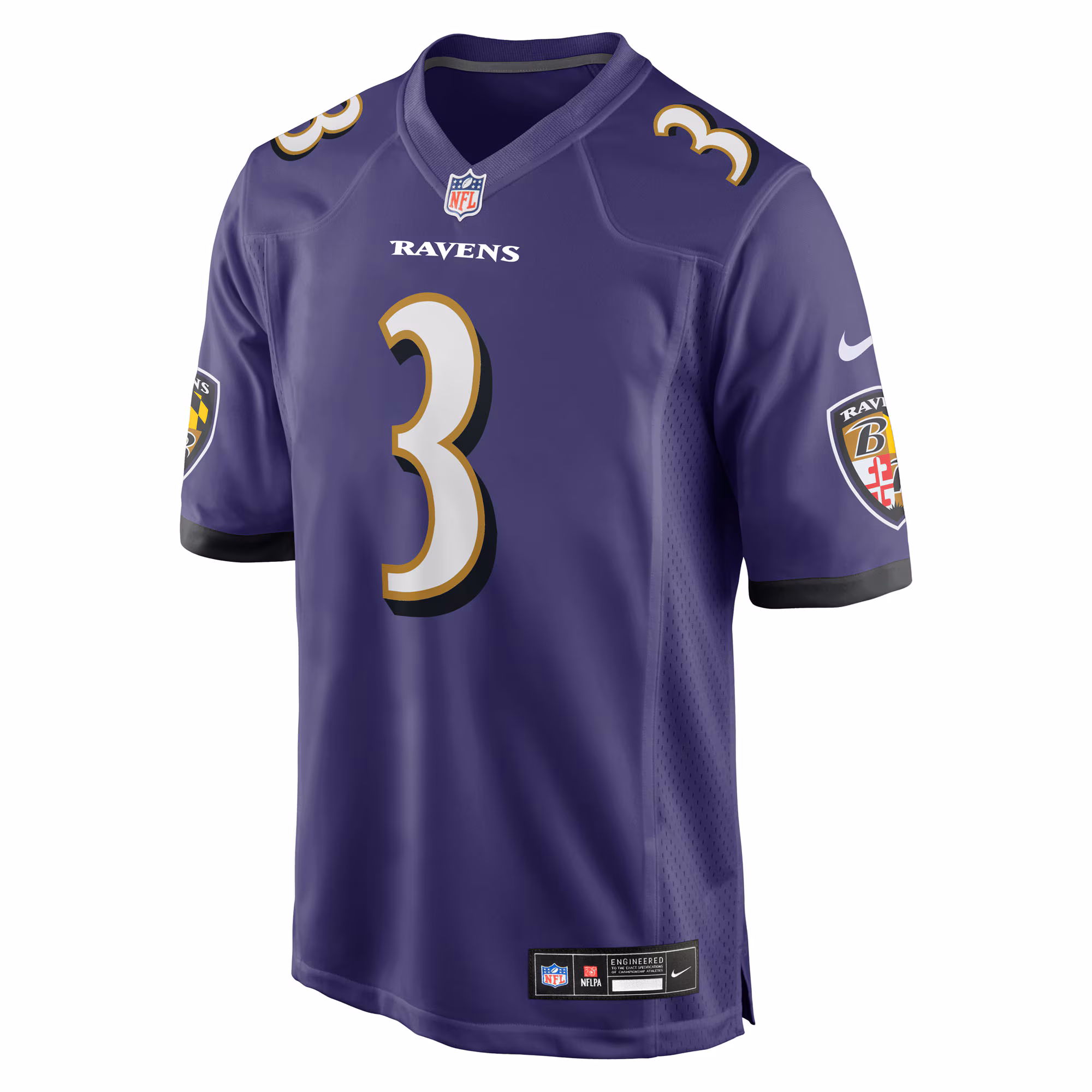 Men's Baltimore Ravens Chidobe Awuzie  Purple Team Game Jersey