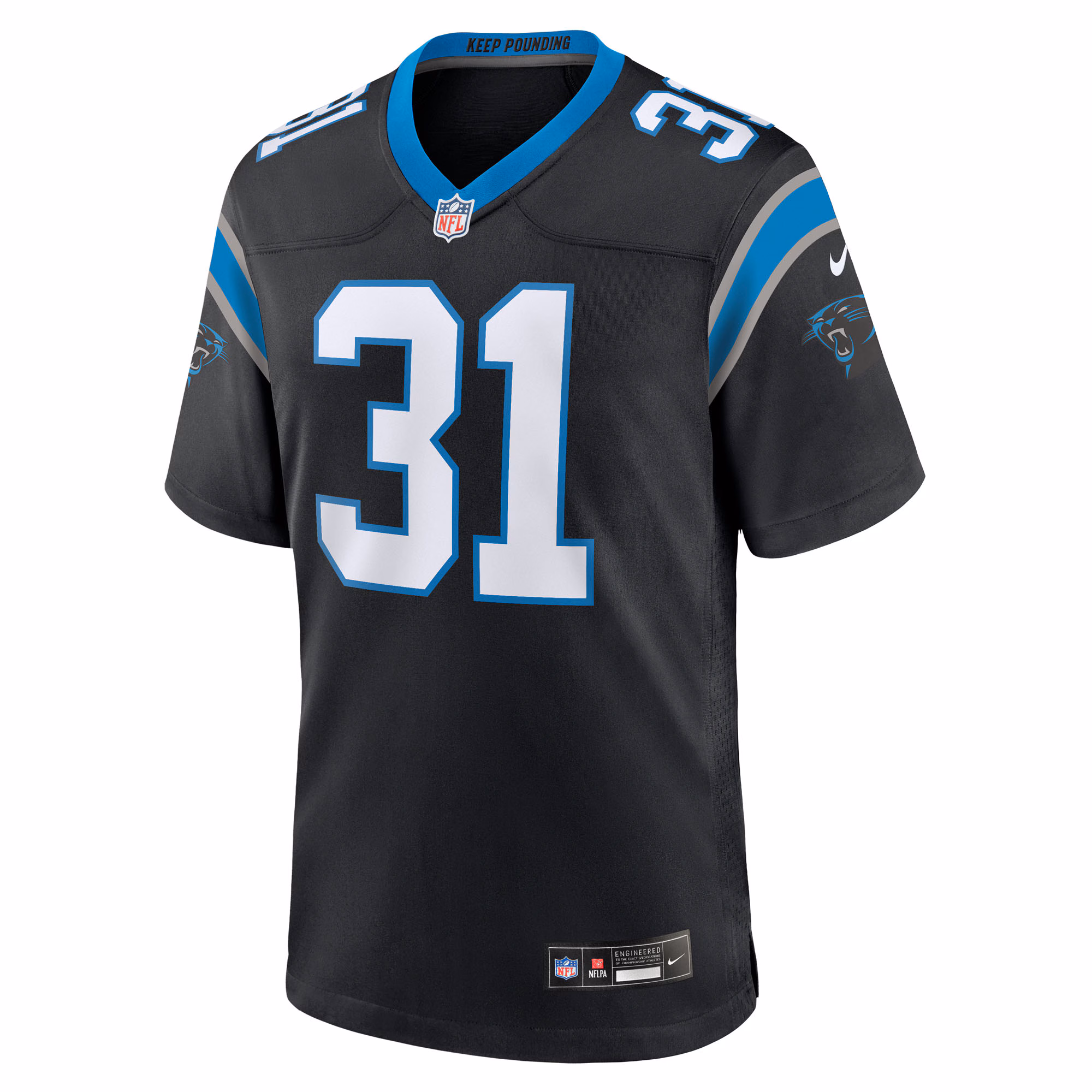 Men's Carolina Panthers Corey Thornton  Black Team Game Jersey