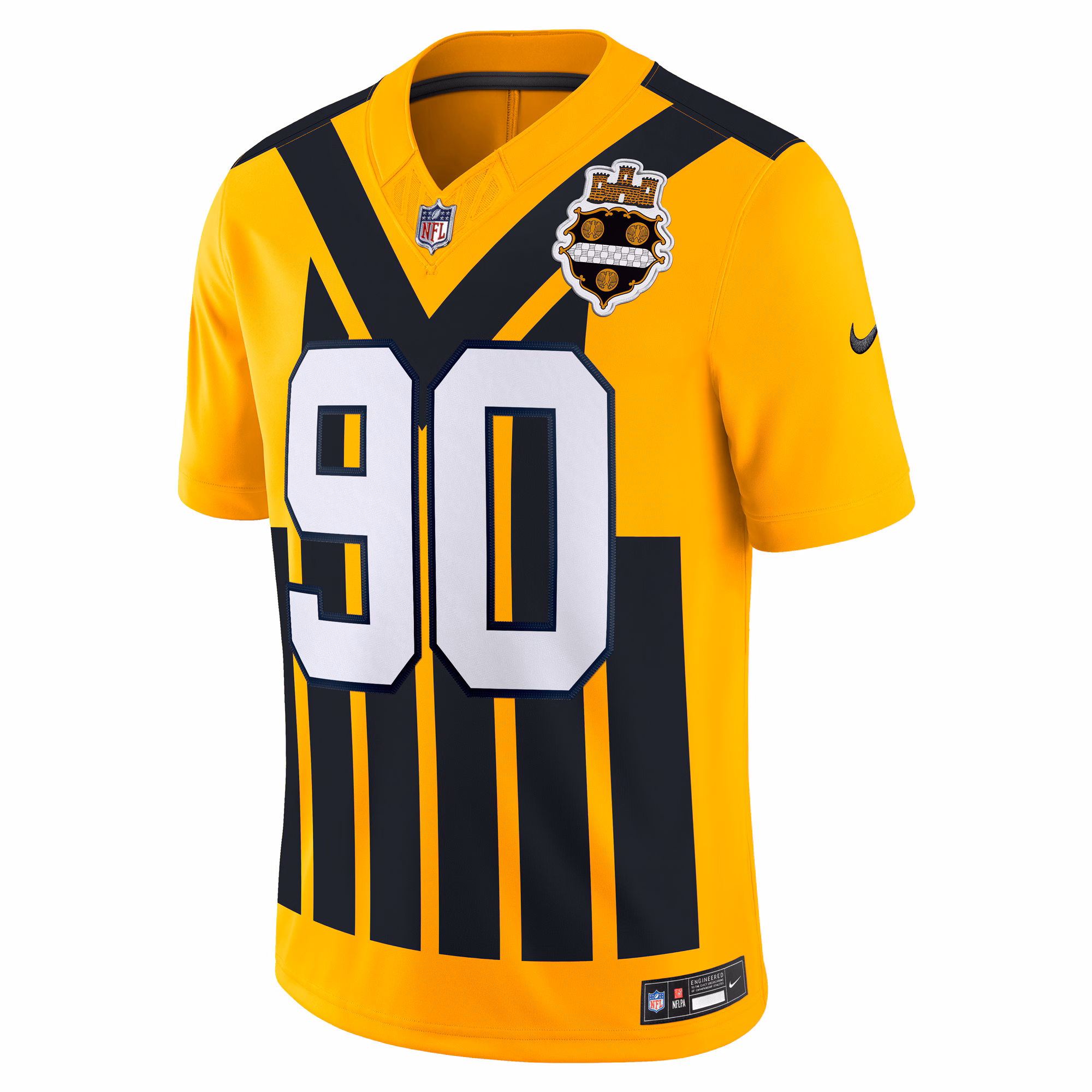 Men's Pittsburgh Steelers T.J. Watt  Gold Alternate Vapor F.U.S.E. Limited Jersey