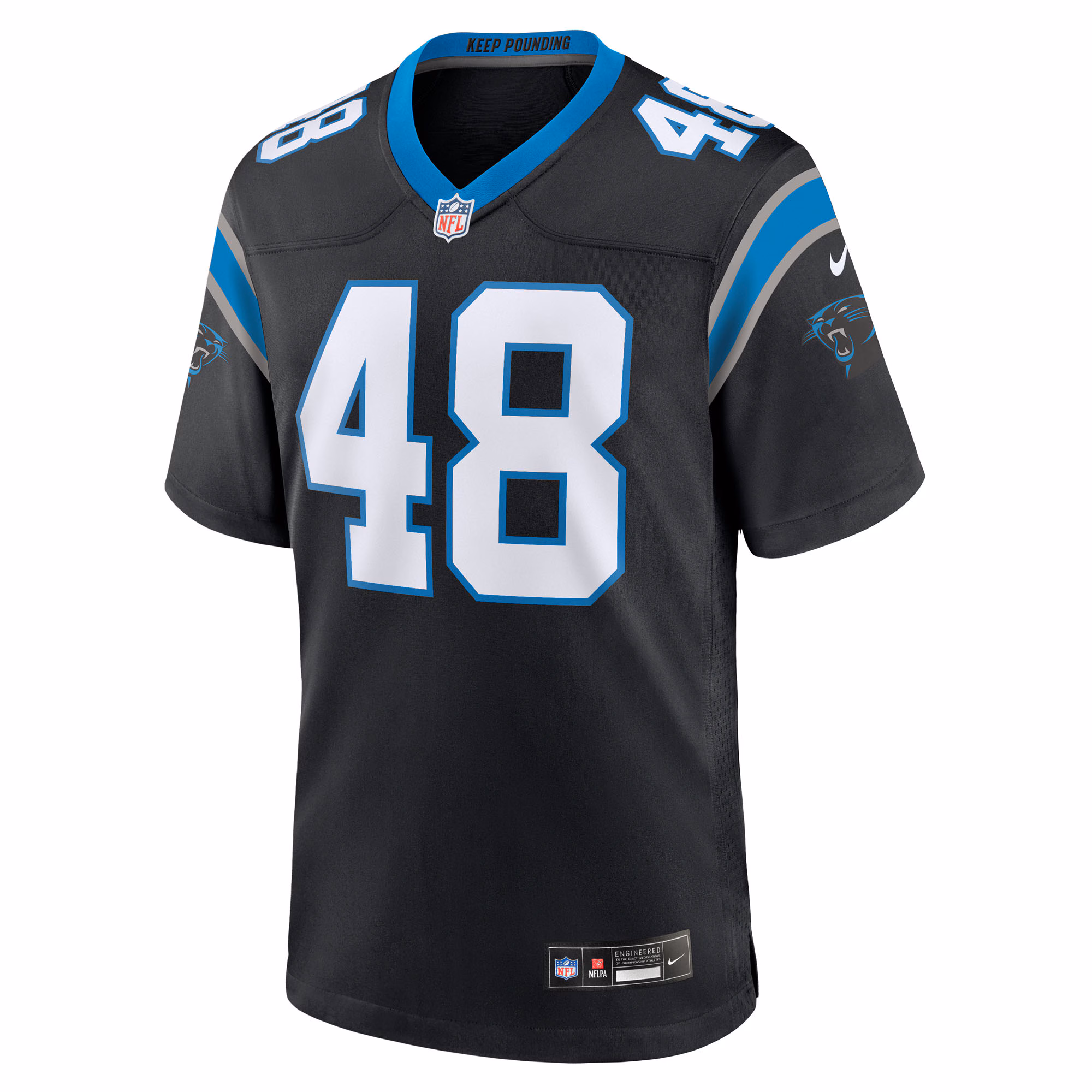 Men's Carolina Panthers Thomas Incoom  Black Team Game Jersey