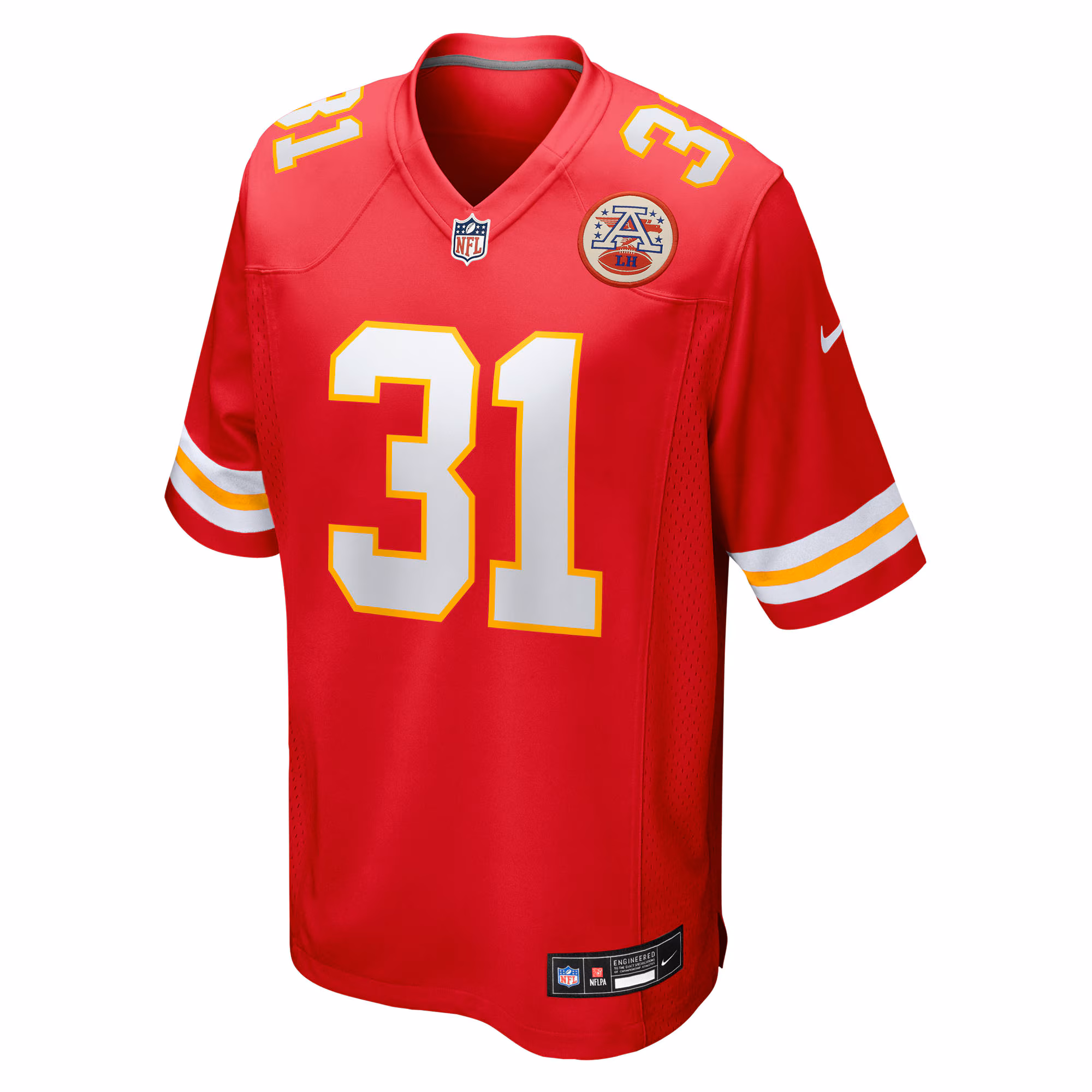 Men's Kansas City Chiefs Jeffrey Bassa  Red Team Game Jersey