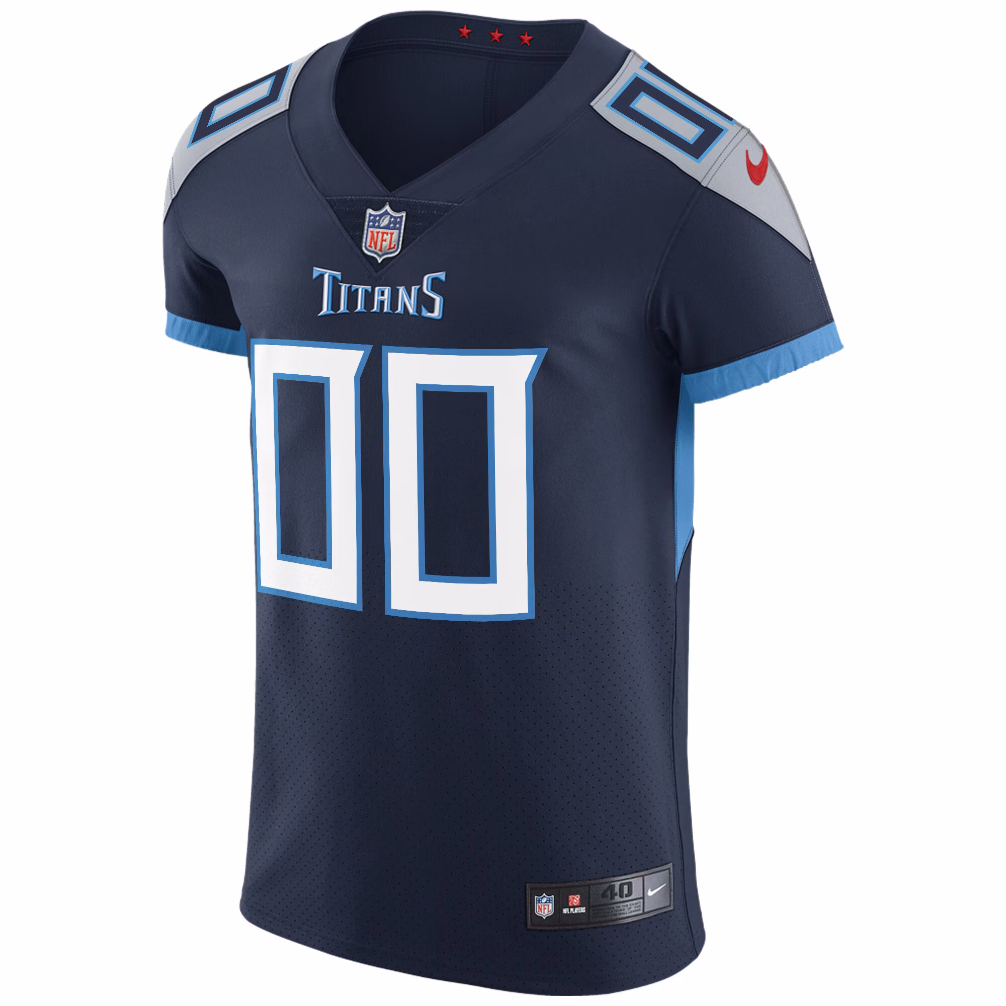 Men's Tennessee Titans  Navy Vapor Untouchable Custom Elite Jersey
