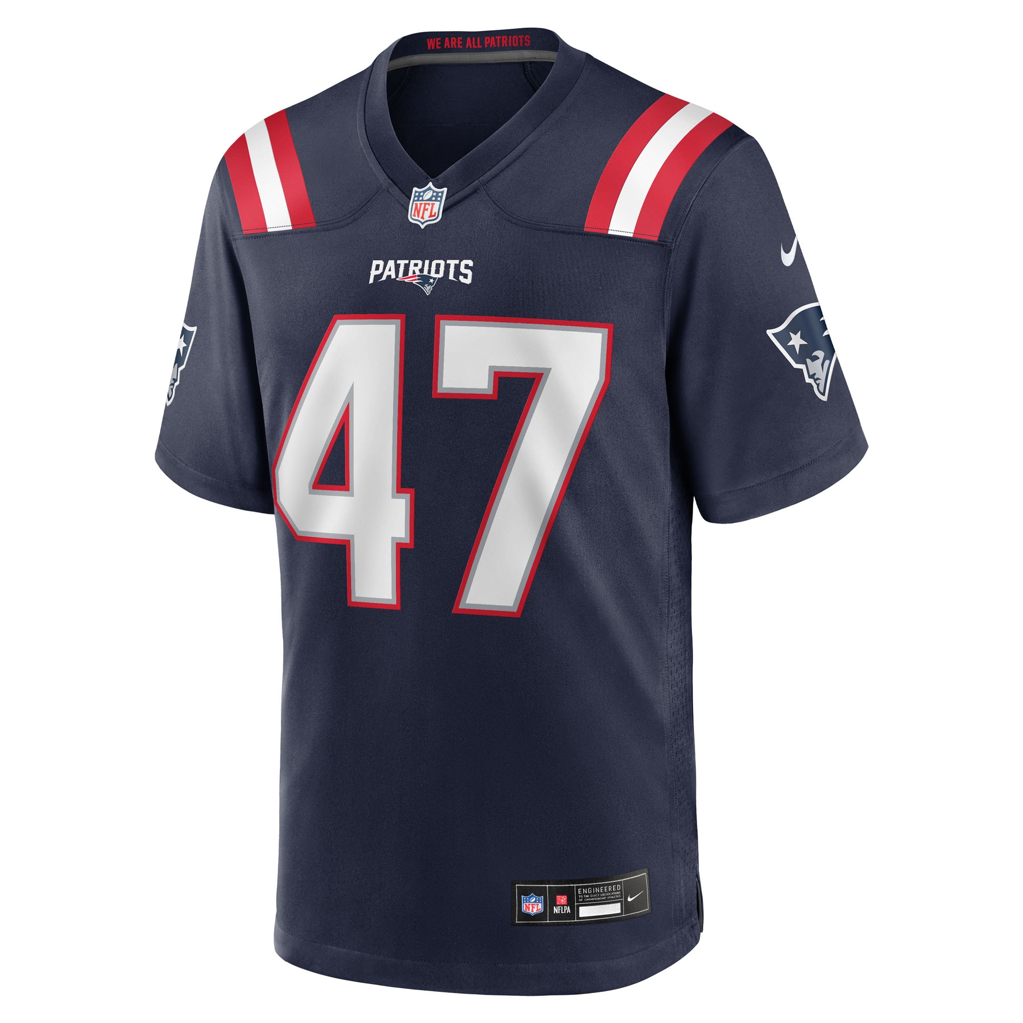 Men's New England Patriots Julian Ashby  Navy Team Game Jersey