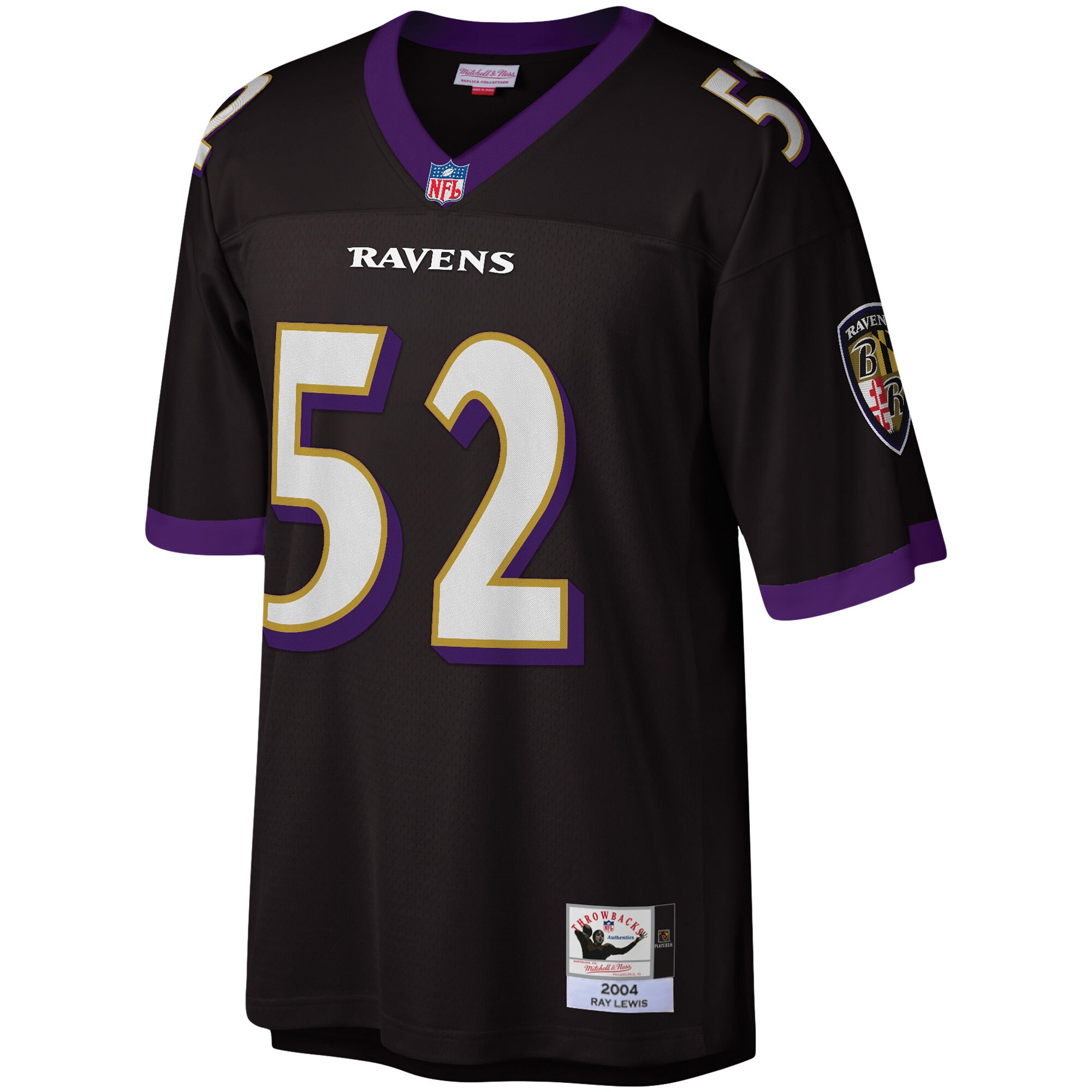 Men's Baltimore Ravens Ray Lewis Mitchell & Ness Black Legacy Replica Jersey
