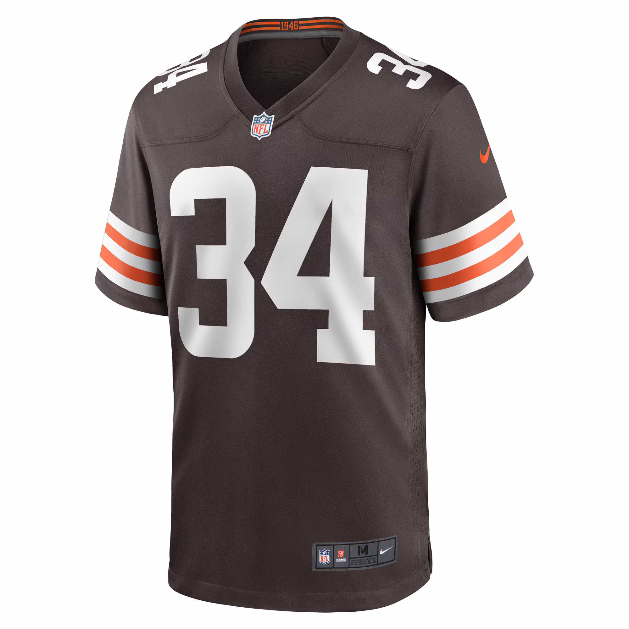 Men's Cleveland Browns Jerome Ford  Brown Game Player Jersey
