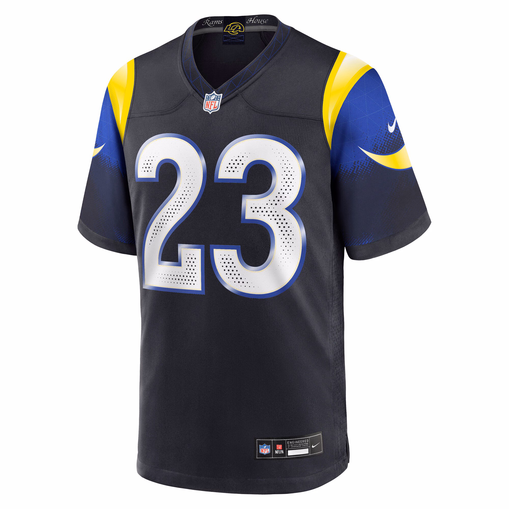 Men's Los Angeles Rams Kyren Williams  Midnight Blue 2025 Rivalries Collection Game Jersey