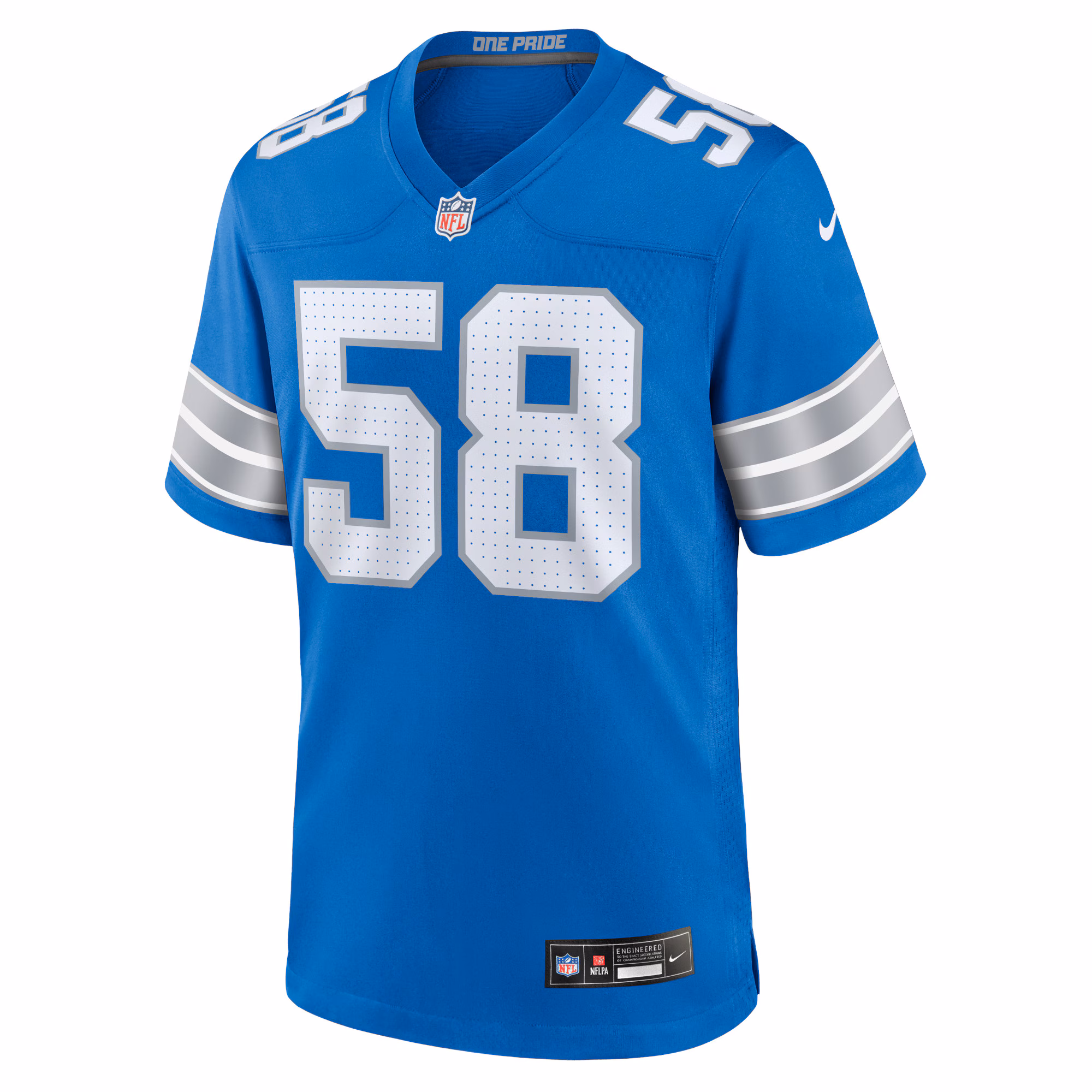 Men's Detroit Lions Penei Sewell  Blue Game Jersey