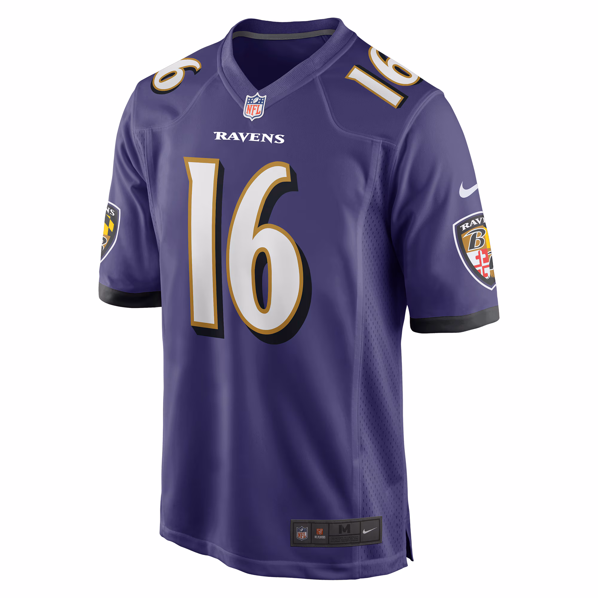 Men's Baltimore Ravens Tylan Wallace  Purple Game Jersey