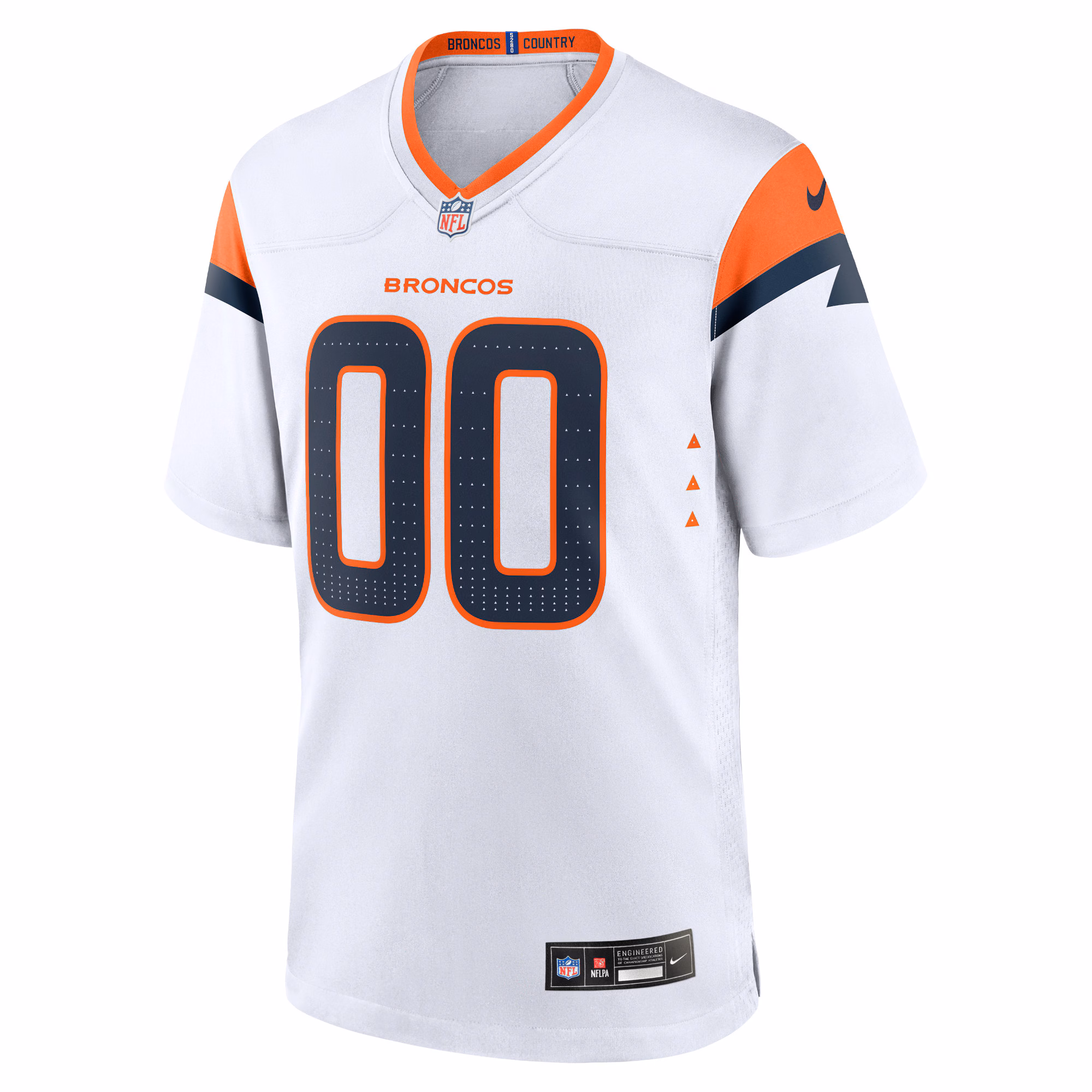 Men's Denver Broncos  White Mile High Collection Custom Game Jersey