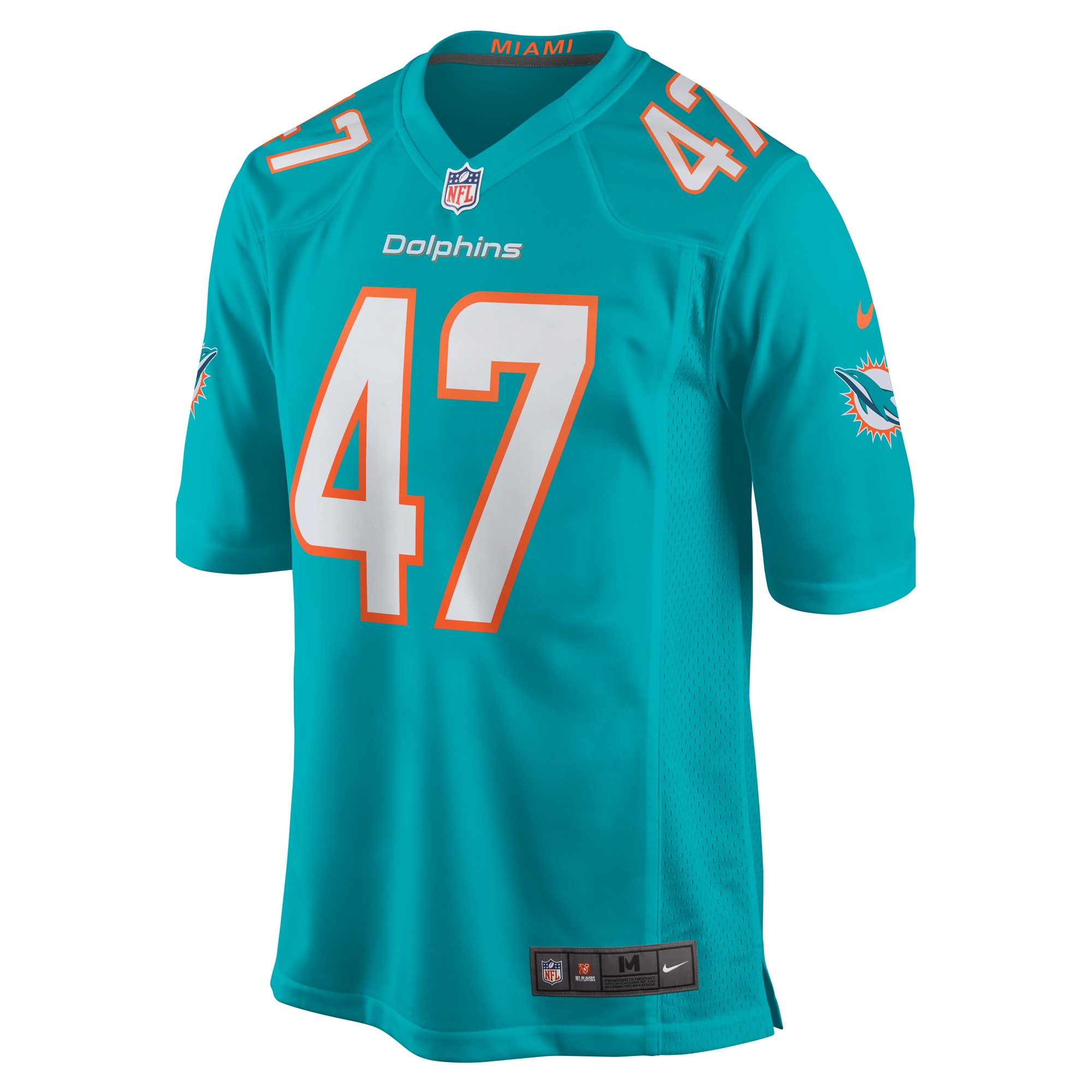 Men's Miami Dolphins Cam Brown  Aqua Game Jersey