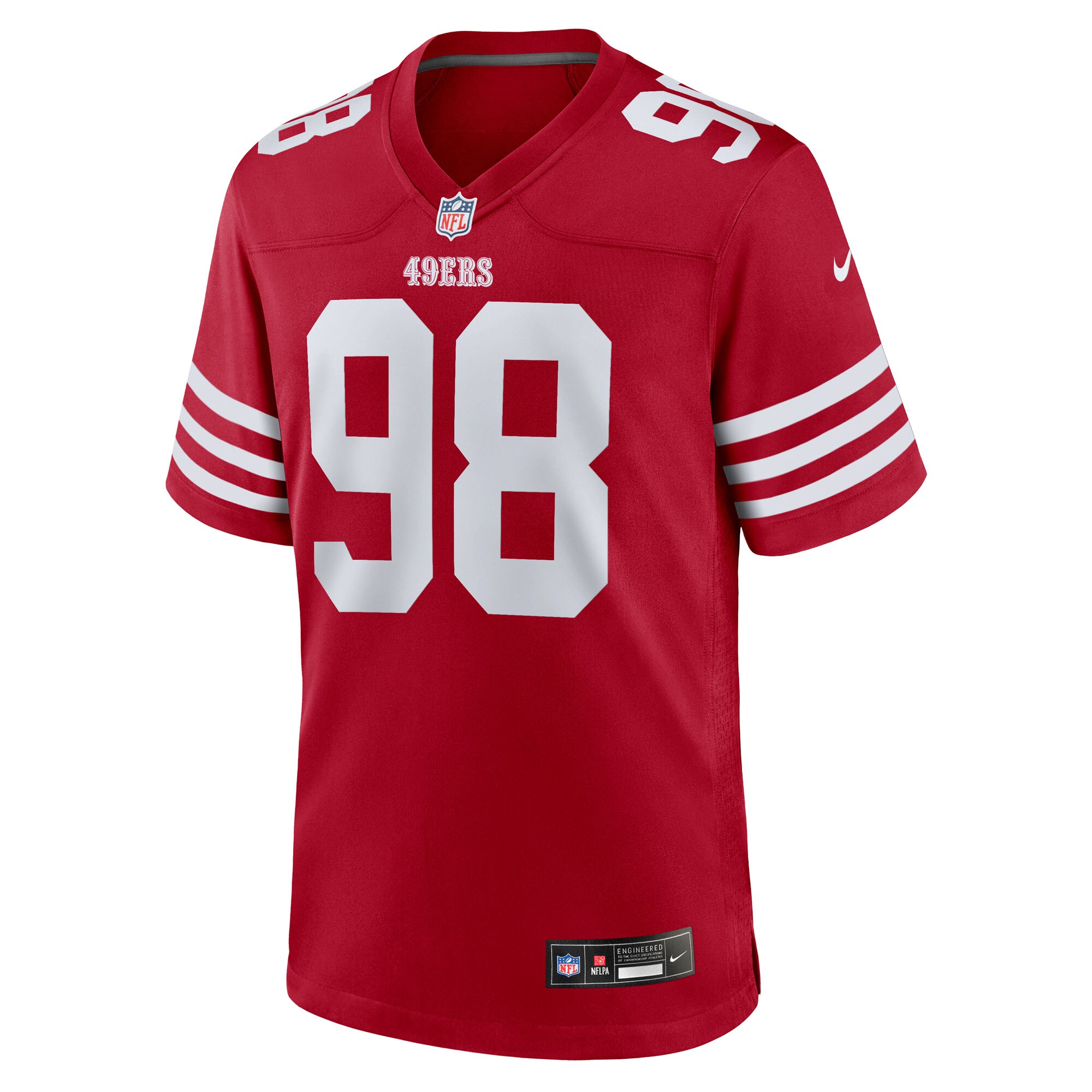 Men's San Francisco 49ers Mykel Williams  Scarlet Team Game Jersey