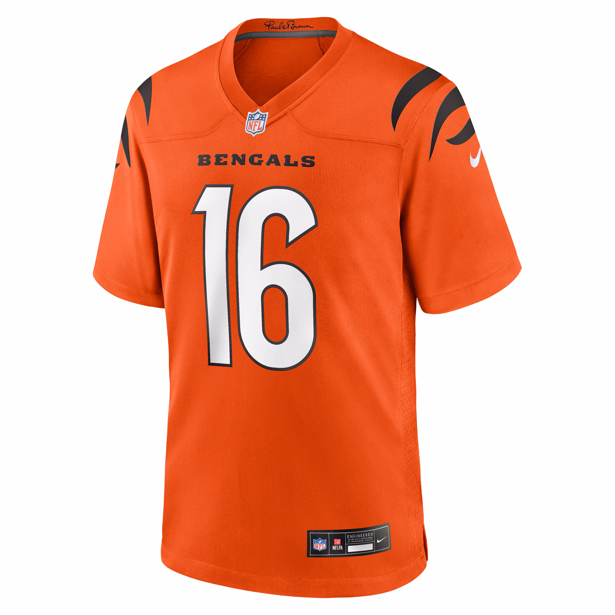Men's Cincinnati Bengals Joe Flacco  Orange Alternate Game Jersey