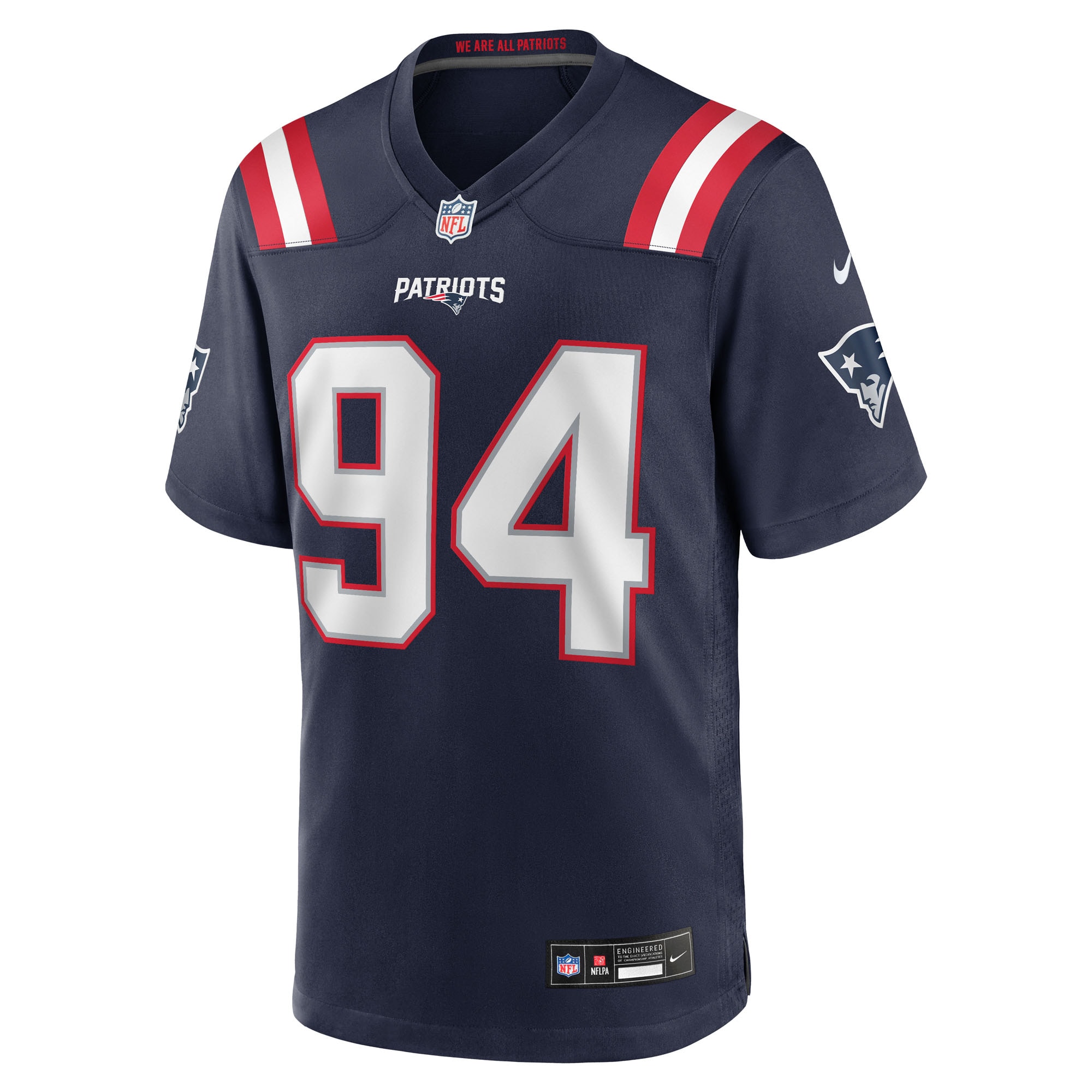 Men's New England Patriots Cory Durden  Navy Team Game Jersey