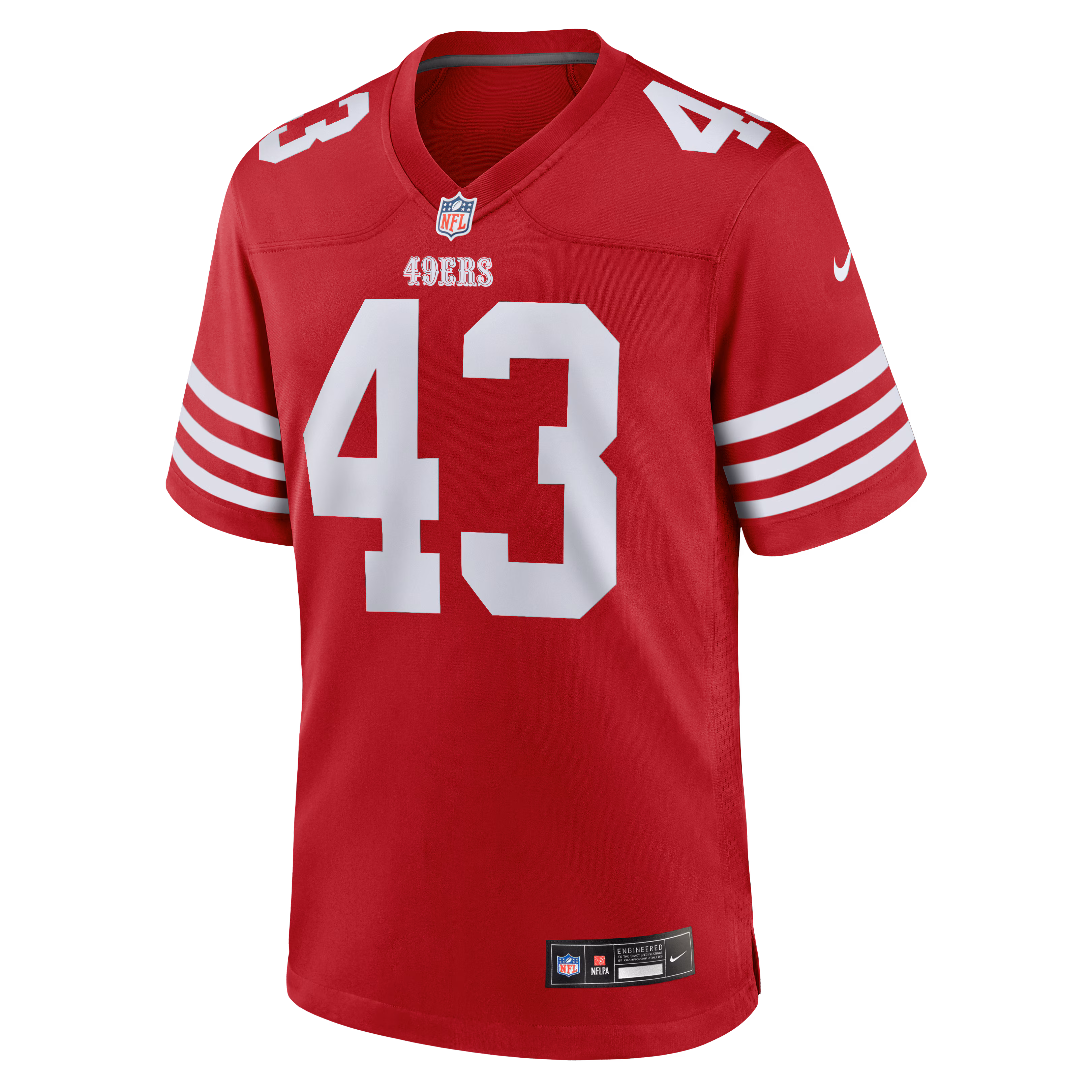 Men's San Francisco 49ers Messiah Swinson  Scarlet Team Game Jersey