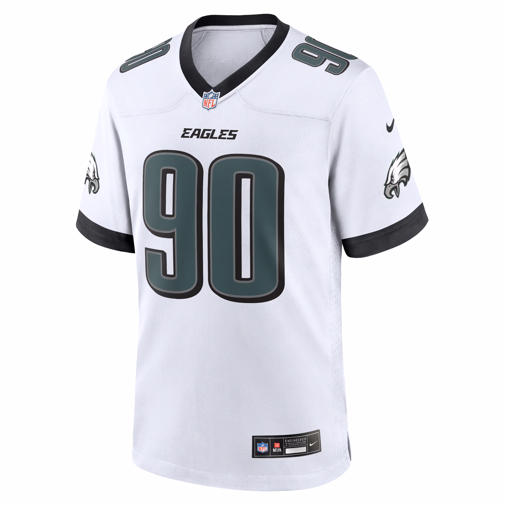 Men's Philadelphia Eagles Jordan Davis  White White Game Jersey