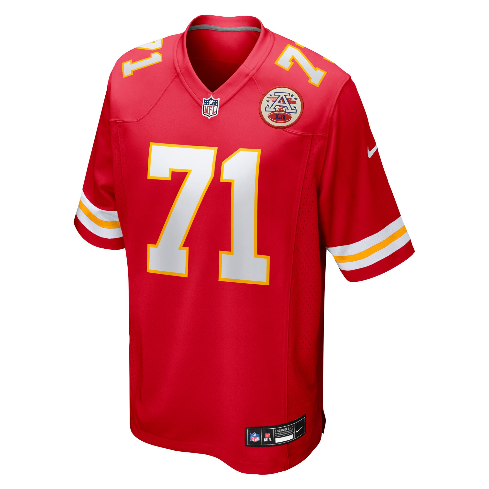 Men's Kansas City Chiefs Josh Simmons  Red Team Game Jersey
