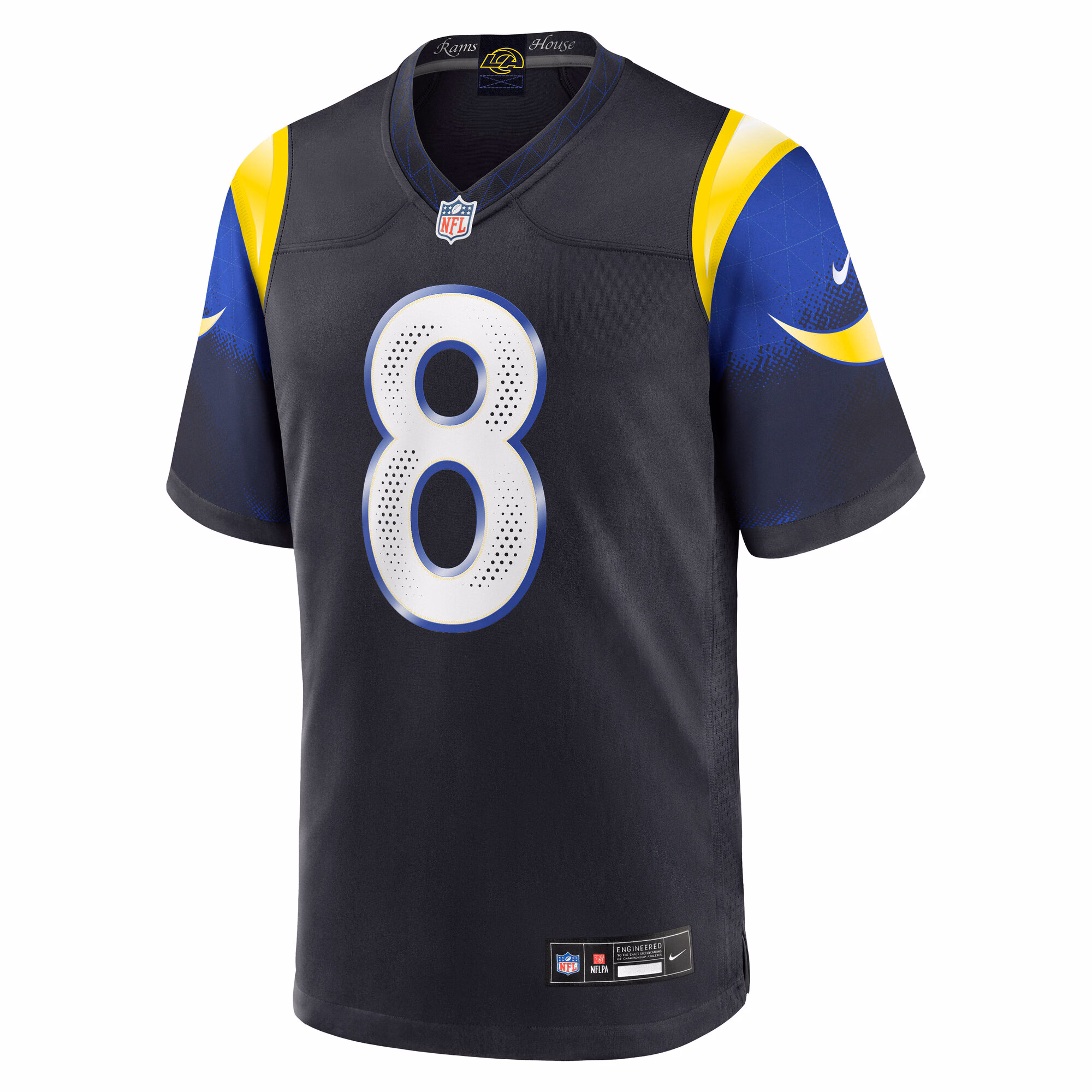 Men's Los Angeles Rams Jared Verse  Midnight Blue 2025 Rivalries Collection Game Jersey