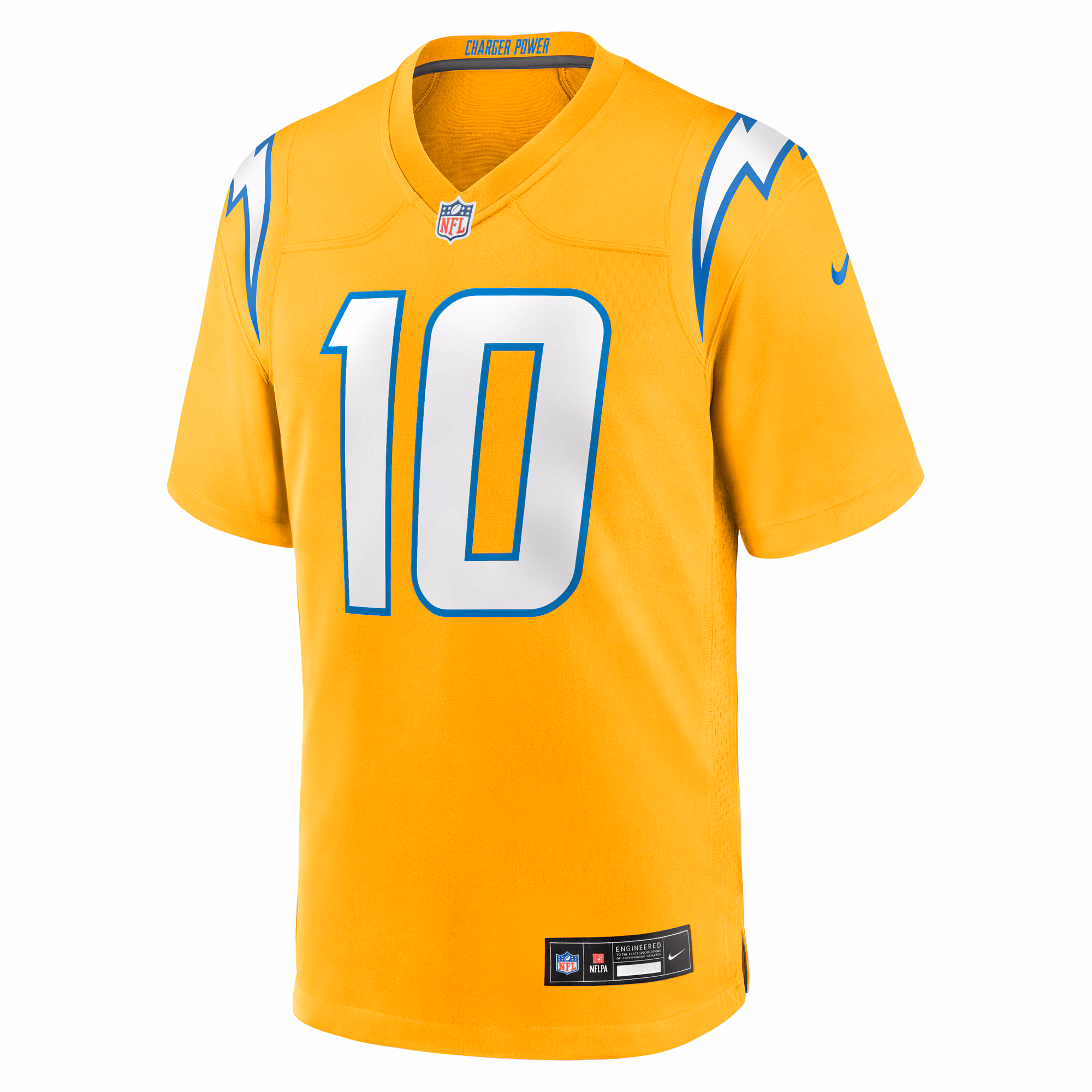 Men's Los Angeles Chargers Justin Herbert  Gold Alternate Charger Power Game Player Jersey