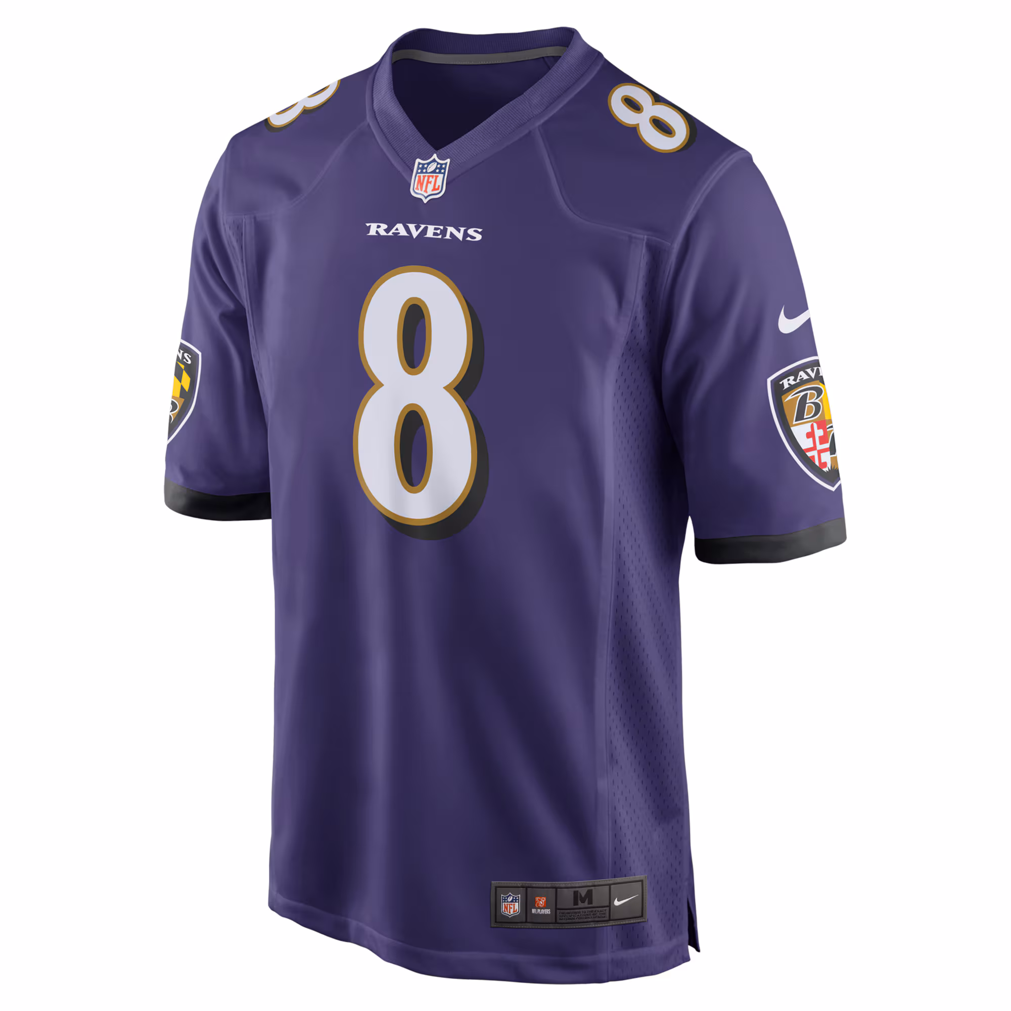 Men's Baltimore Ravens Lamar Jackson  Purple Game Jersey