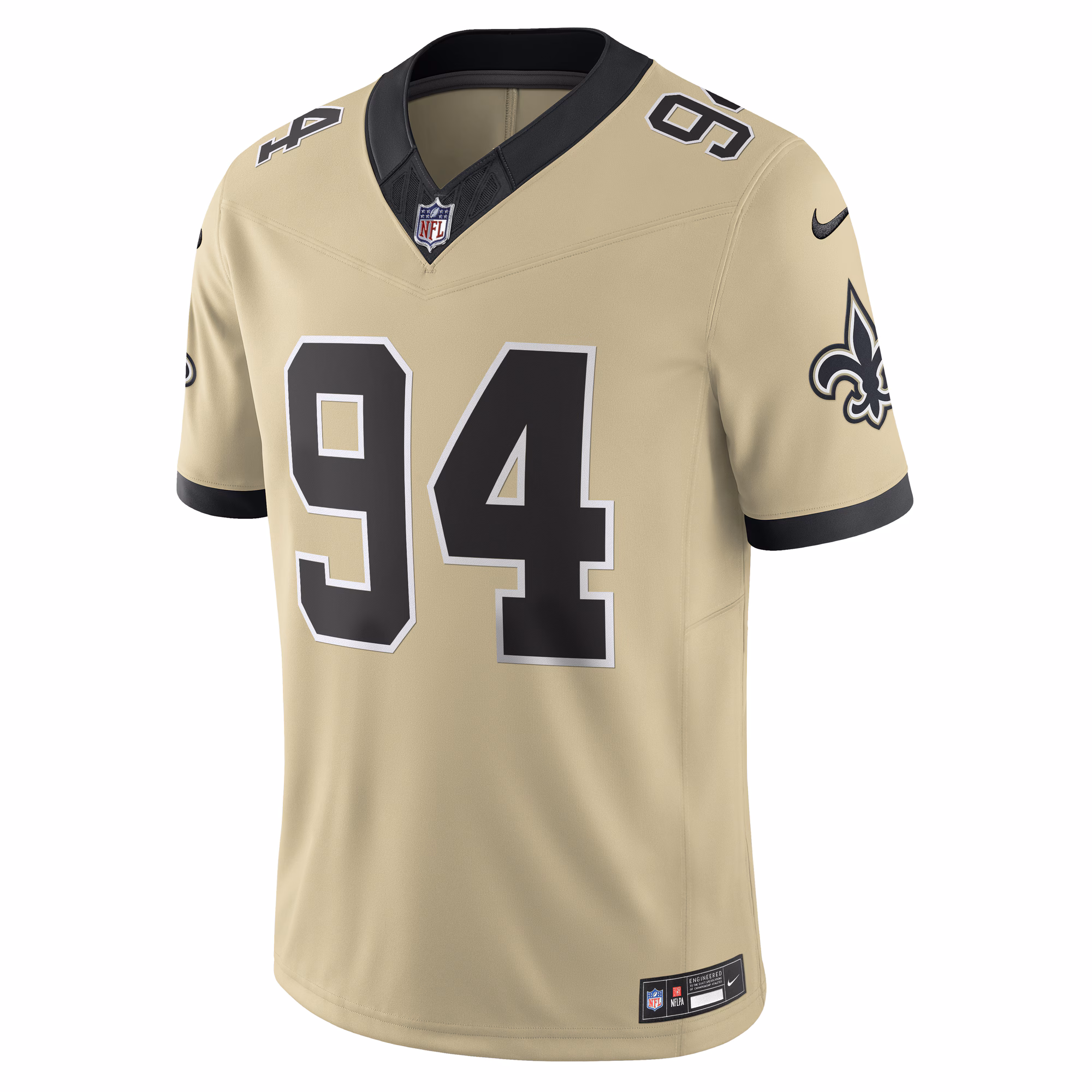 Men's New Orleans Saints Cameron Jordan  Gold Alternate Gameday Golds Alternate Vapor F.U.S.E. Limited Jersey