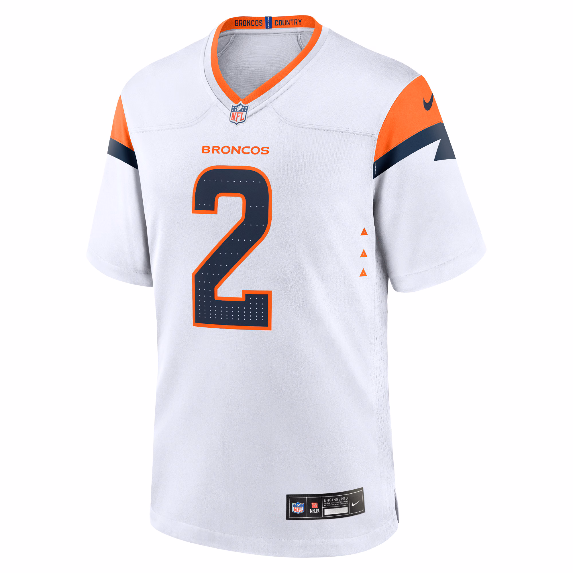 Men's Denver Broncos Patrick Surtain II  White Mile High Collection Game Jersey