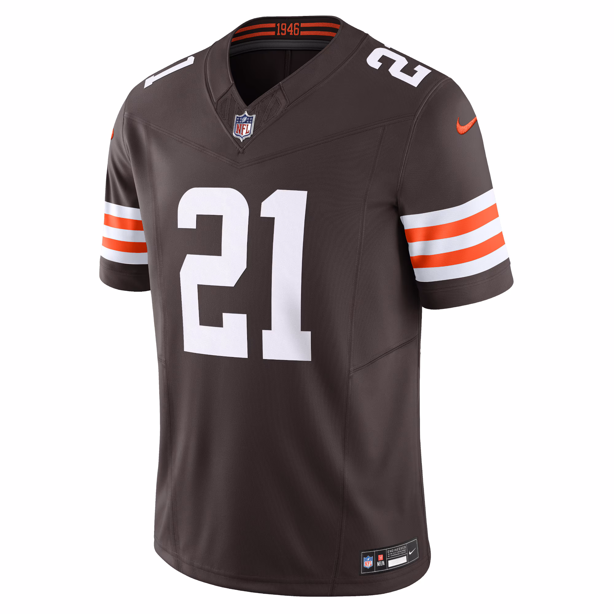 Men's Cleveland Browns Denzel Ward  Brown Vapor F.U.S.E. Limited Jersey