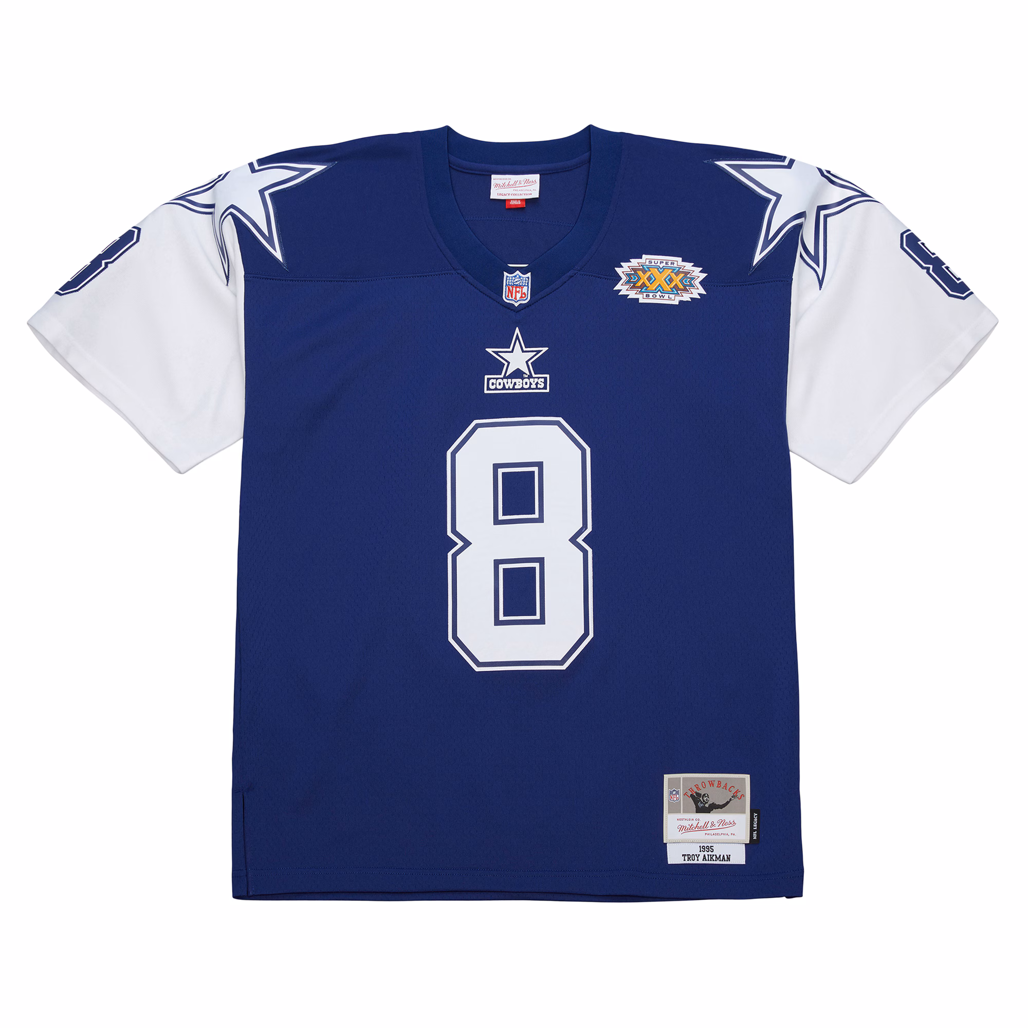 Men's Dallas Cowboys Troy Aikman Mitchell & Ness Navy 1995 Legacy Replica Jersey
