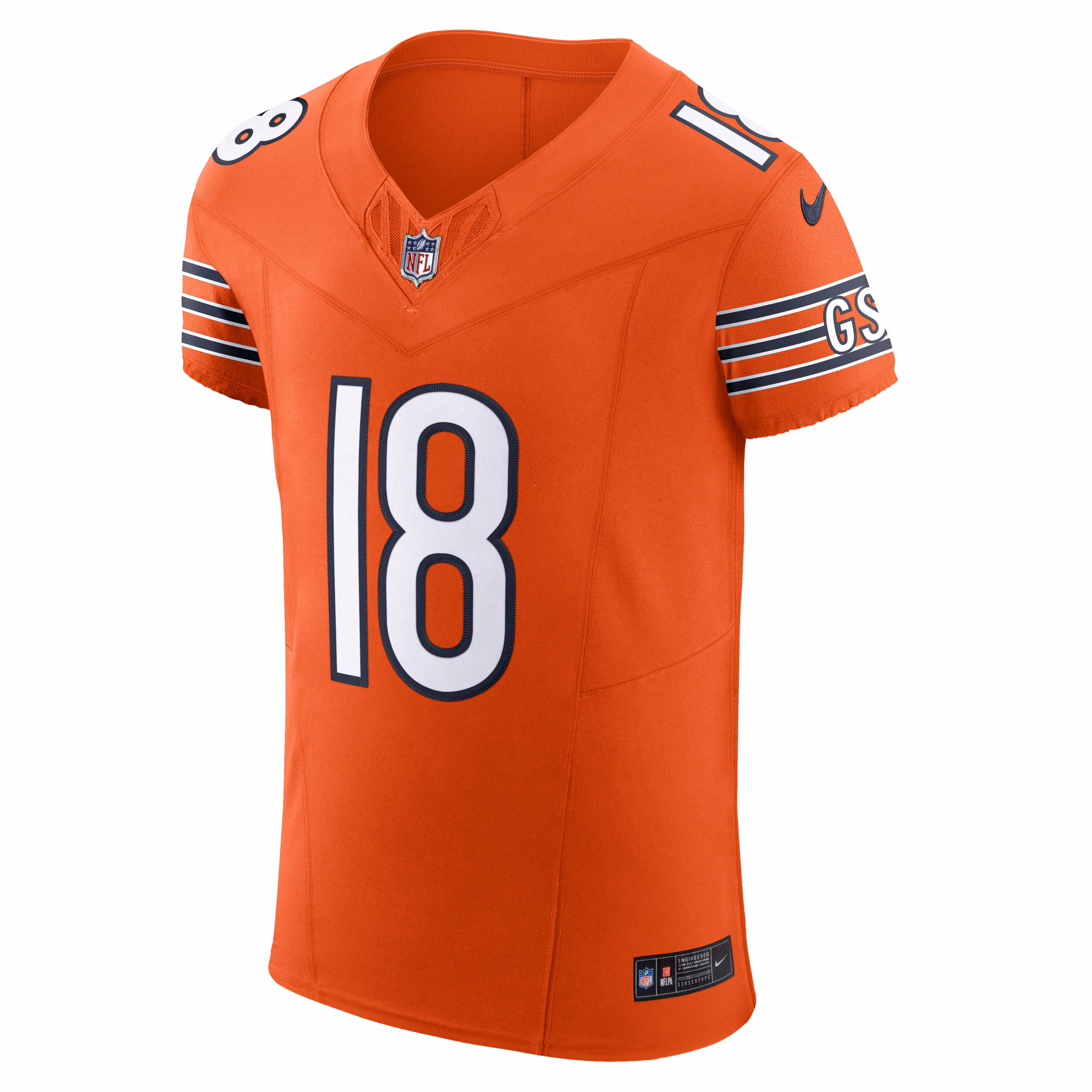 Men's Chicago Bears Caleb Williams  Orange Alternate Vapor F.U.S.E. Elite Jersey