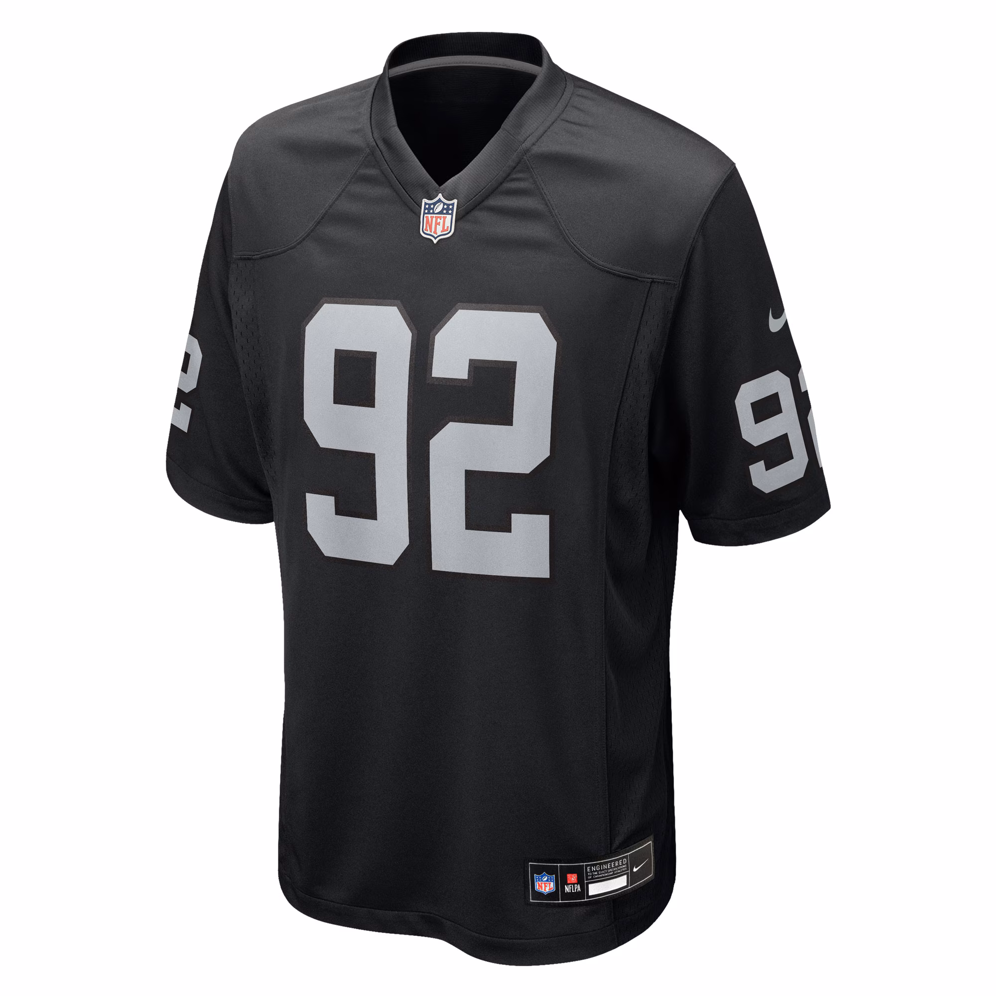 Men's Las Vegas Raiders JJ Pegues  Black Team Game Jersey