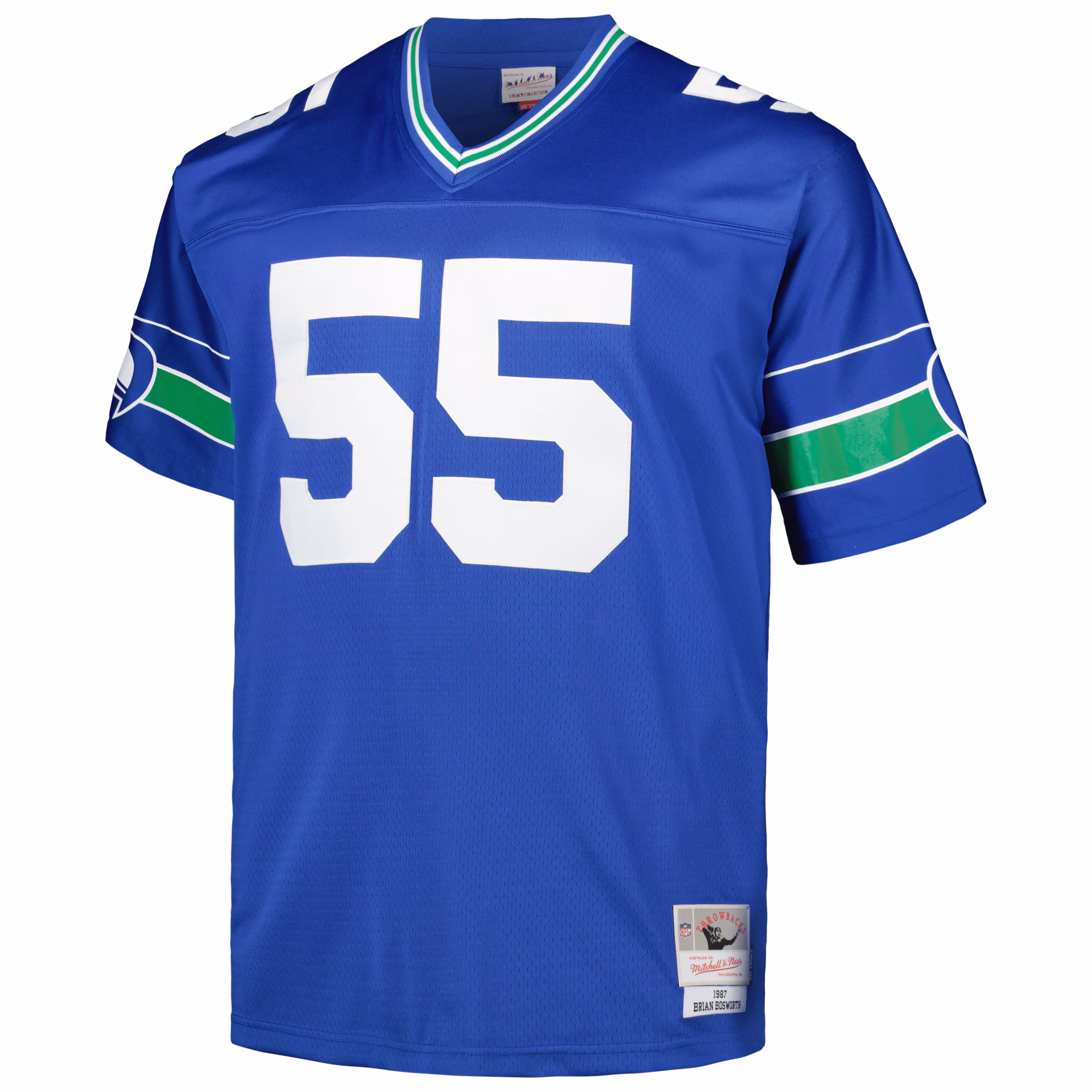 Men's Seattle Seahawks Brian Bosworth Mitchell & Ness Royal Big & Tall 1987 Legacy Retired Player Jersey