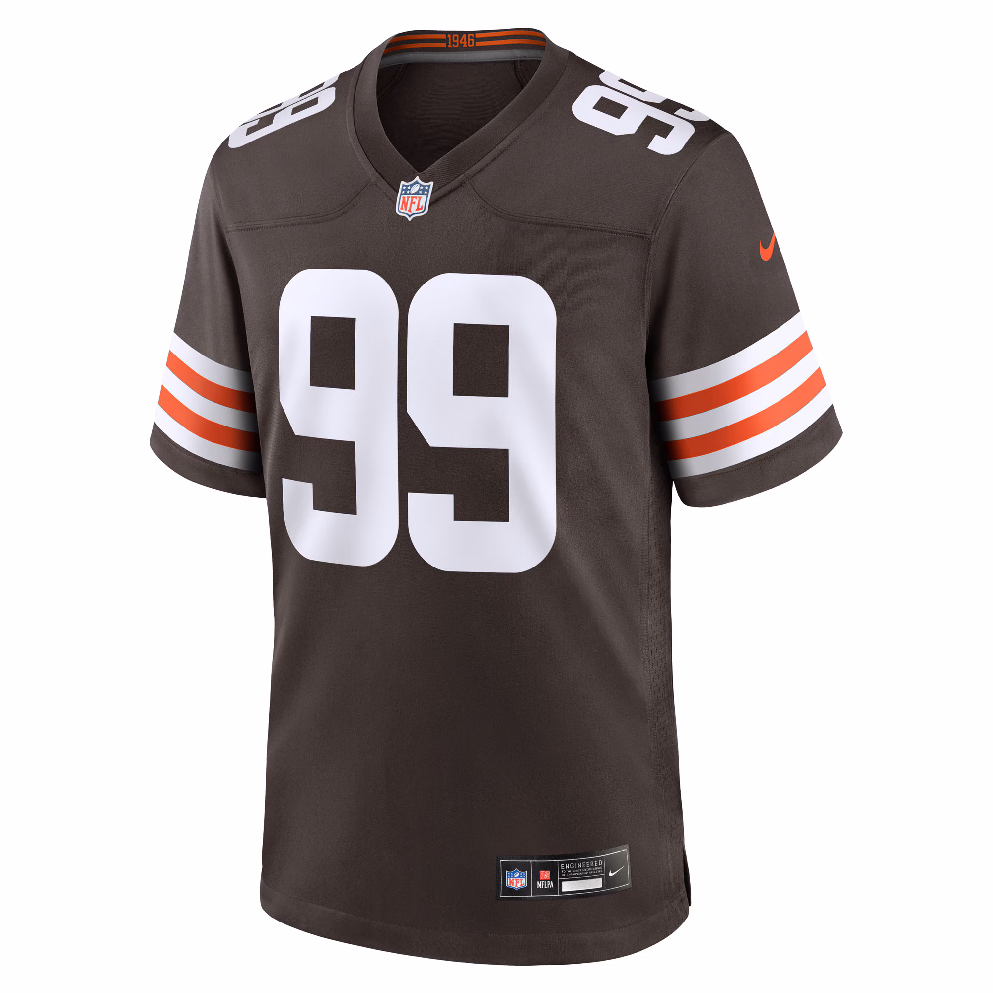 Men's Cleveland Browns Cameron Thomas  Brown Team Game Jersey