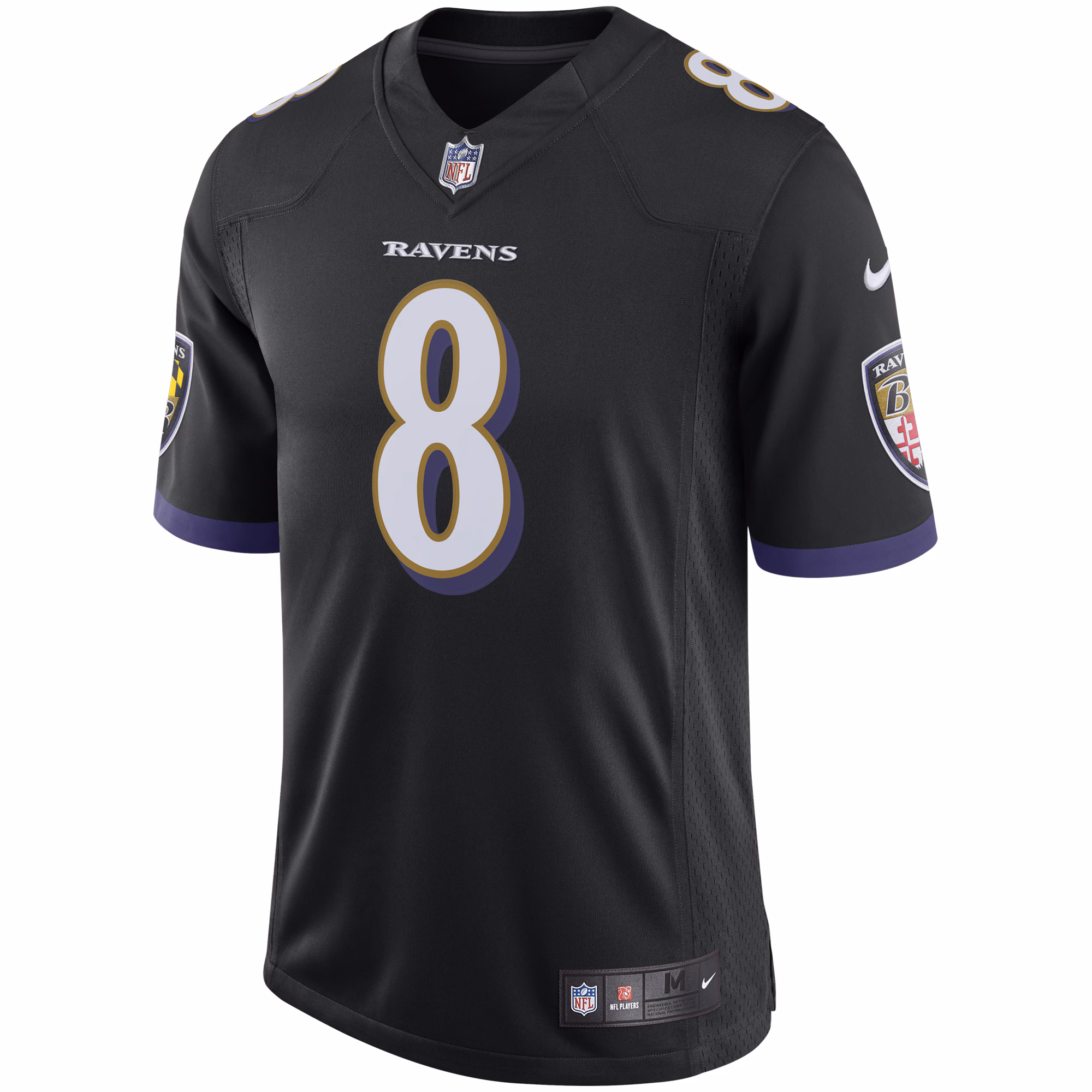 Men's Baltimore Ravens Lamar Jackson  Black Speed Machine Limited Jersey