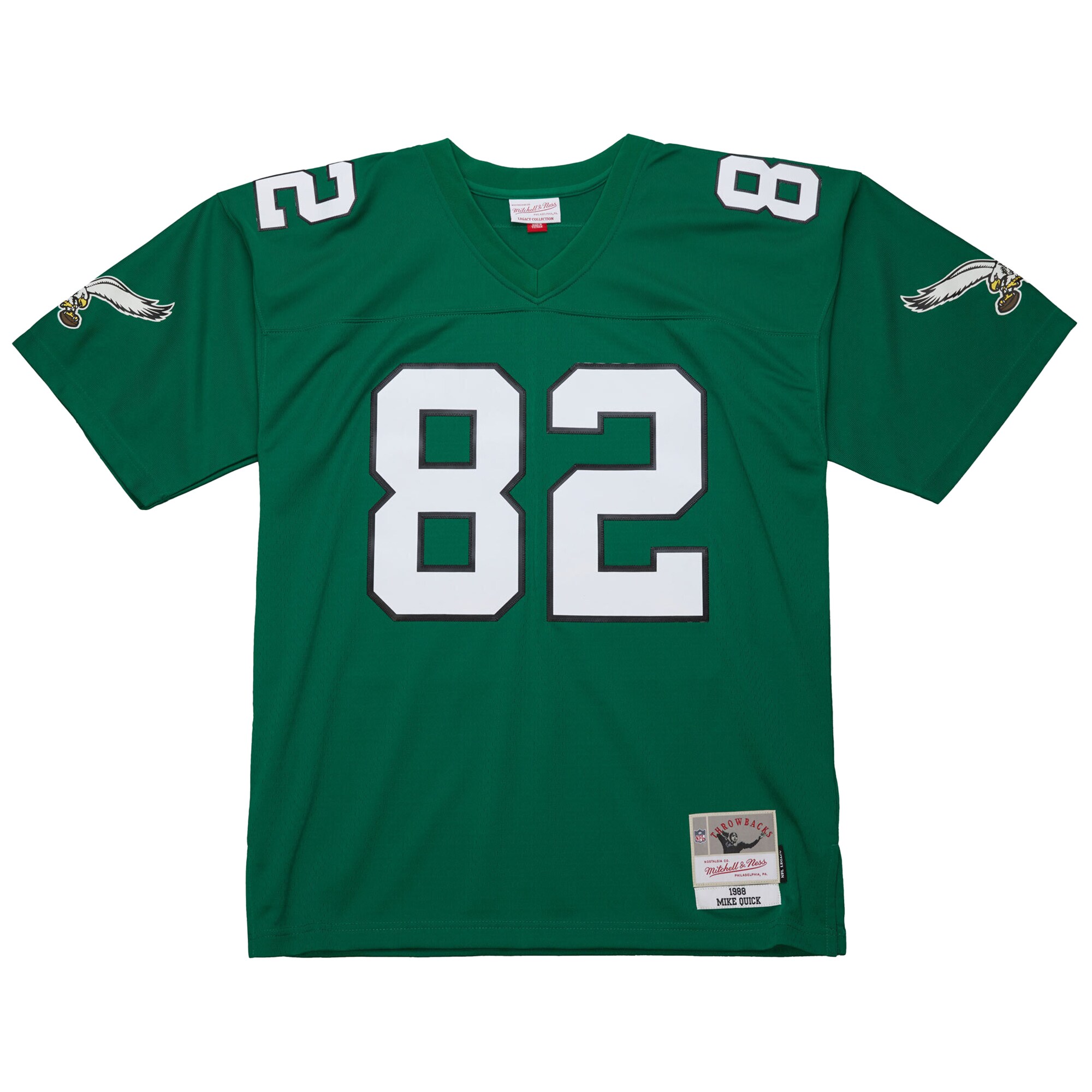 Men's Philadelphia Eagles Mike Quick Mitchell & Ness Kelly Green Legacy Replica Jersey
