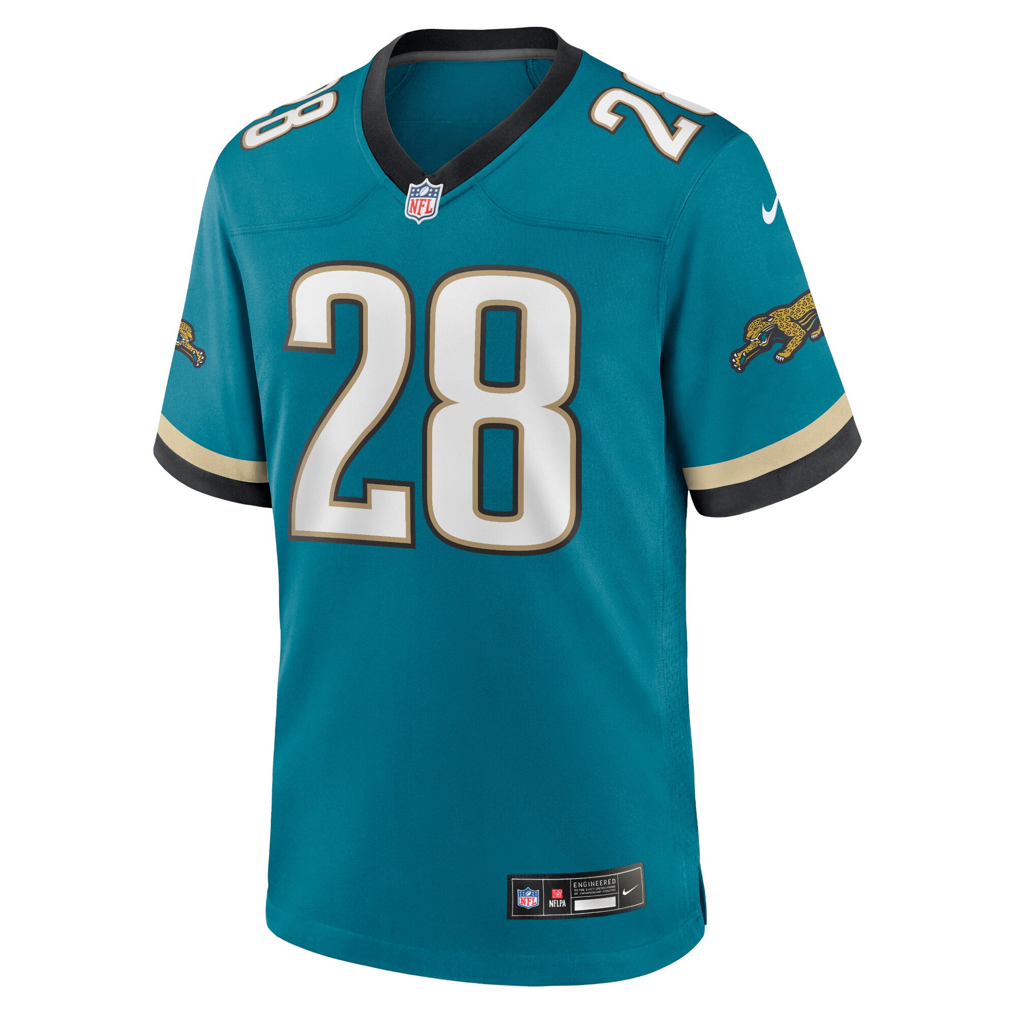 Men's Jacksonville Jaguars Fred Taylor  Teal Prowler Throwback Retired Player Game Jersey