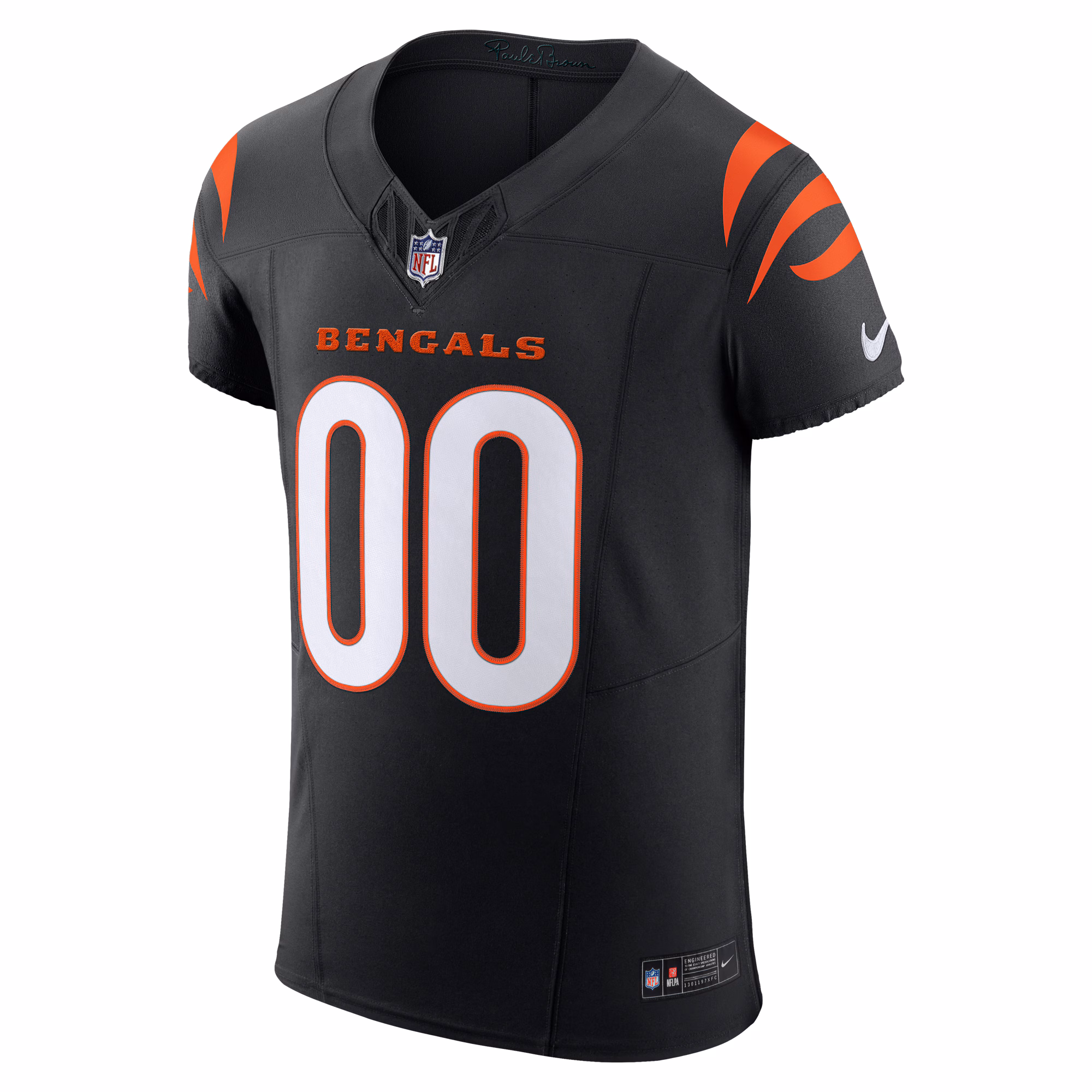 Men's Cincinnati Bengals  Black Team Vapor F.U.S.E. Elite Custom Jersey